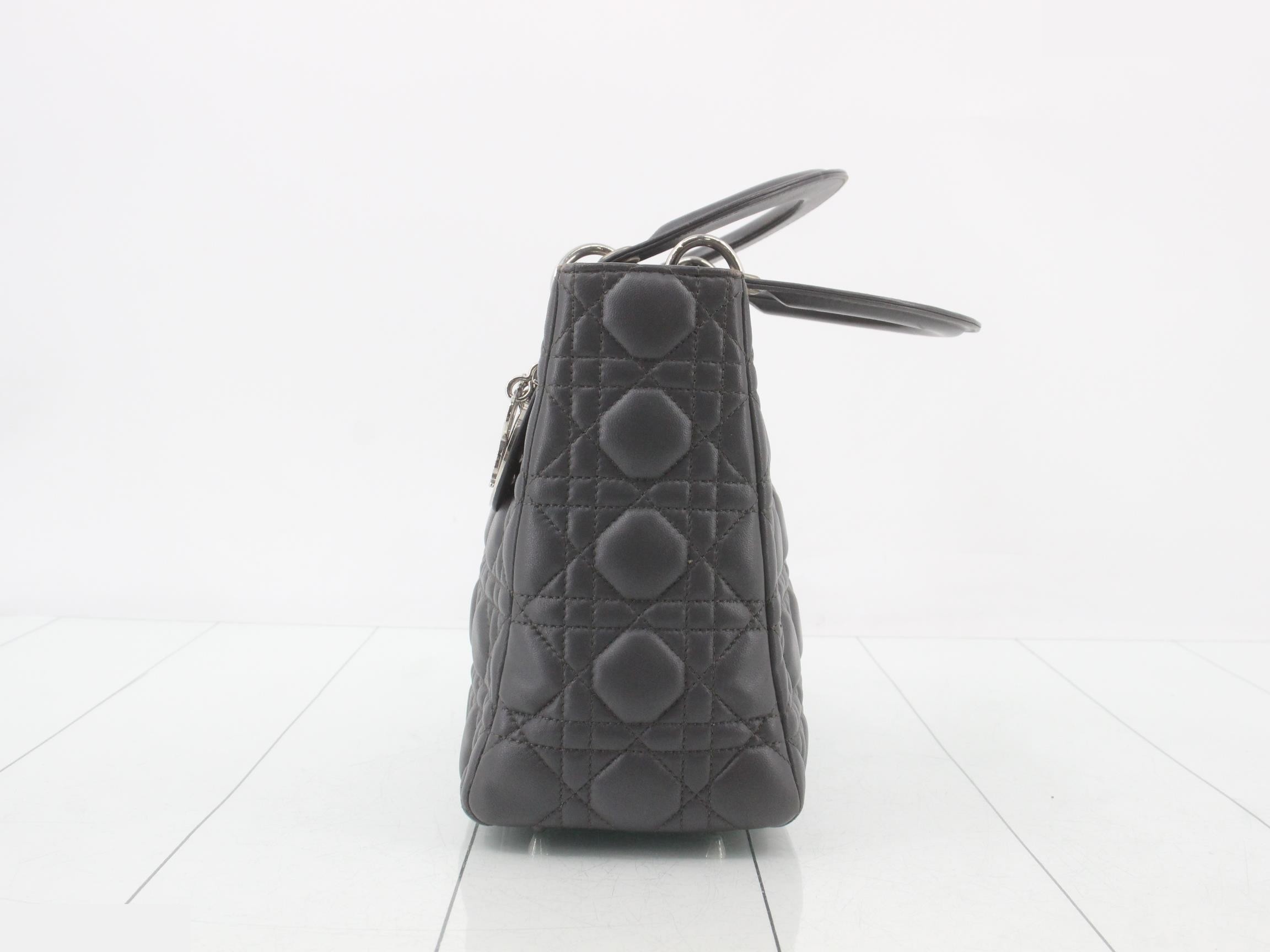Lady Dior Cannage Lambskin 2-Way Handbag — view 3