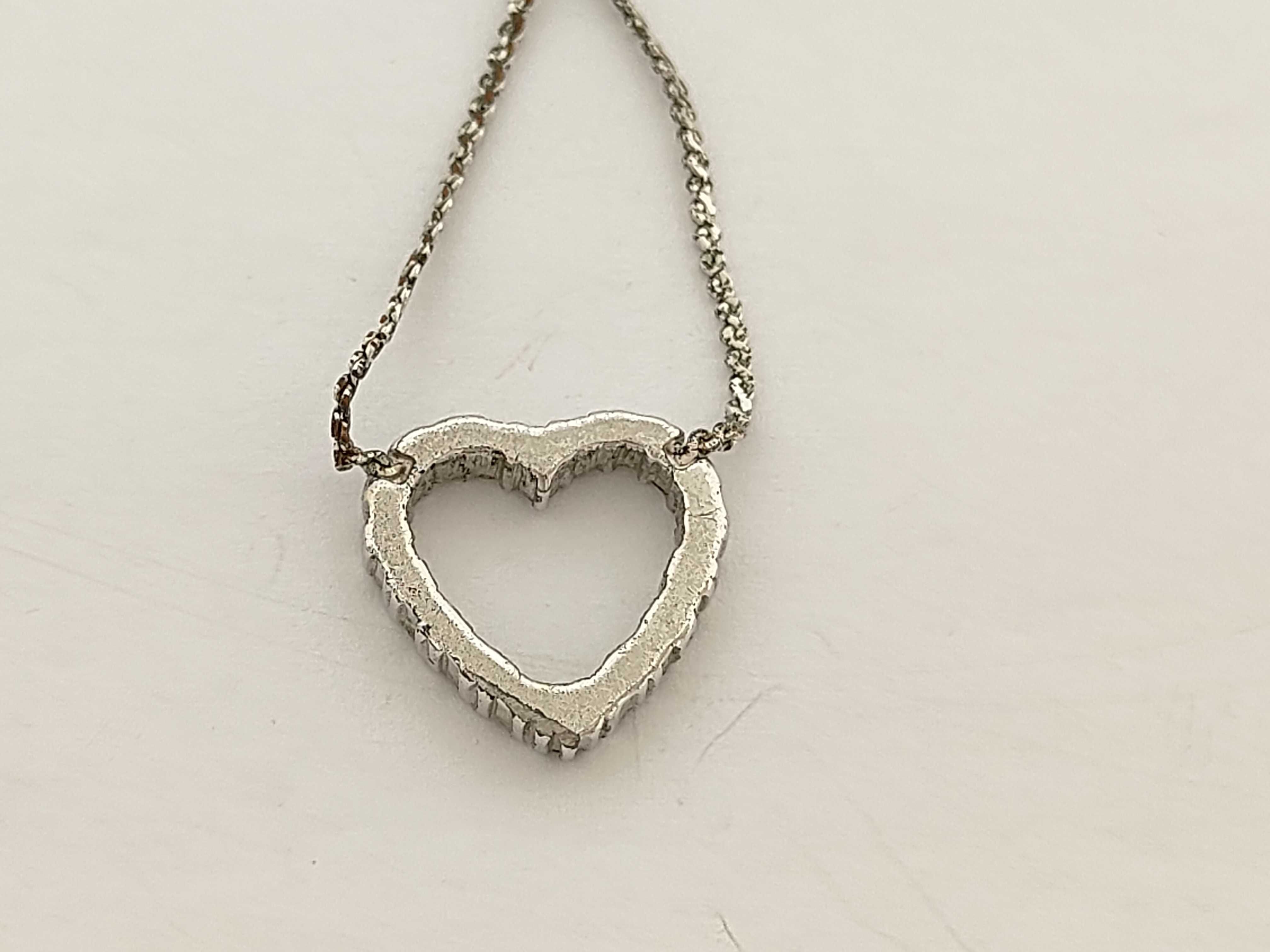 Rhinestone Heart Necklace — view 2