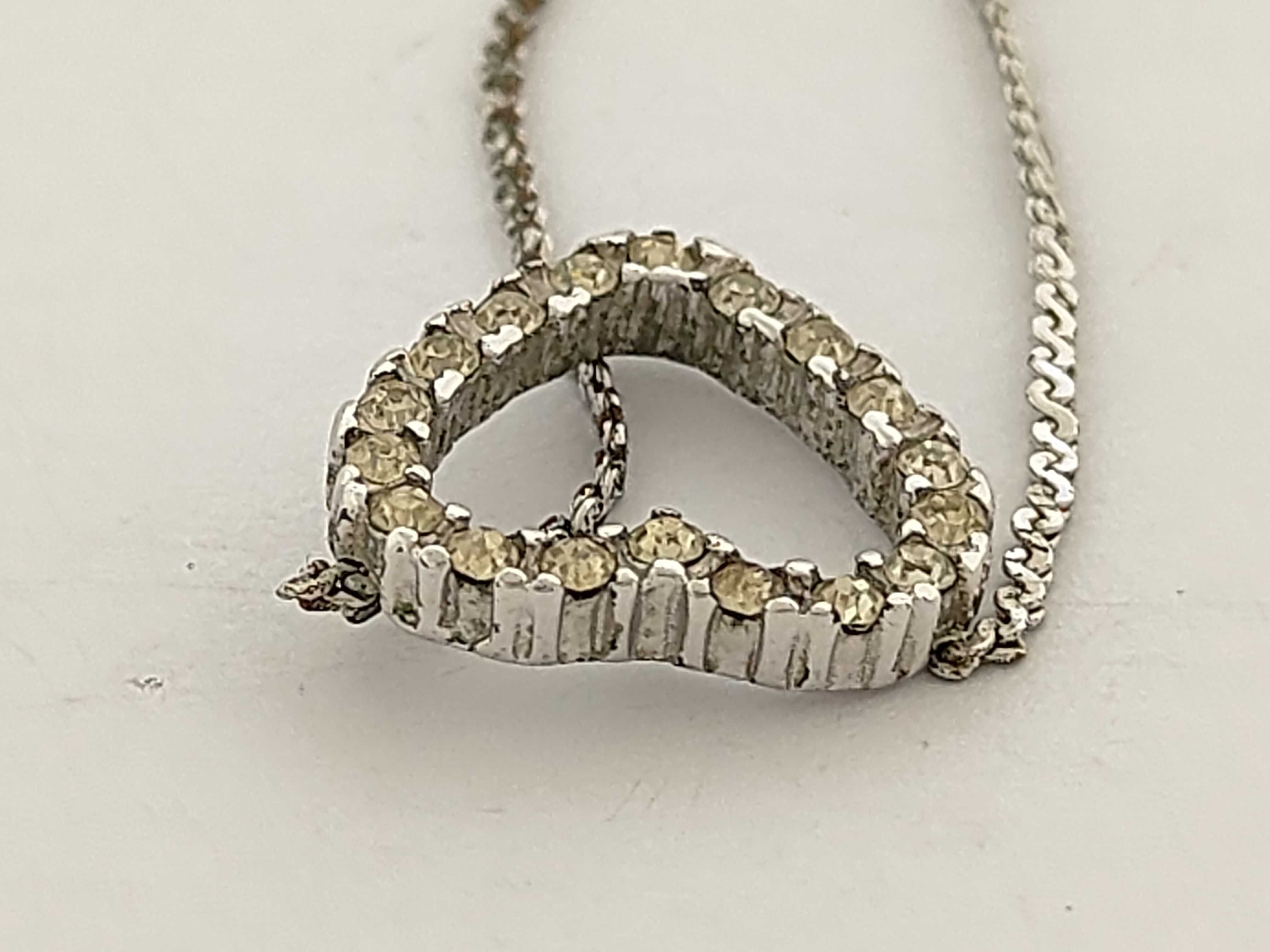 Rhinestone Heart Necklace — view 6