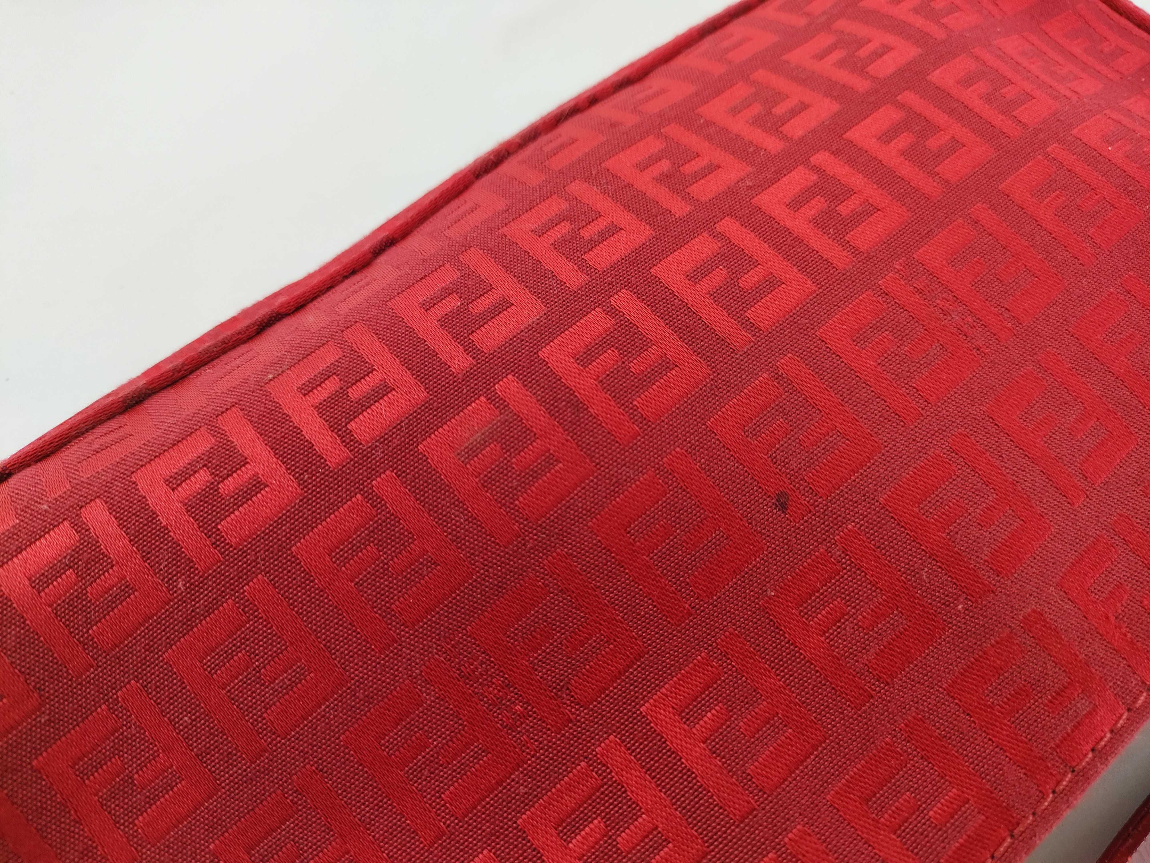 Zucca pattern Fendi Zucchino handbag, red handbag — view 14
