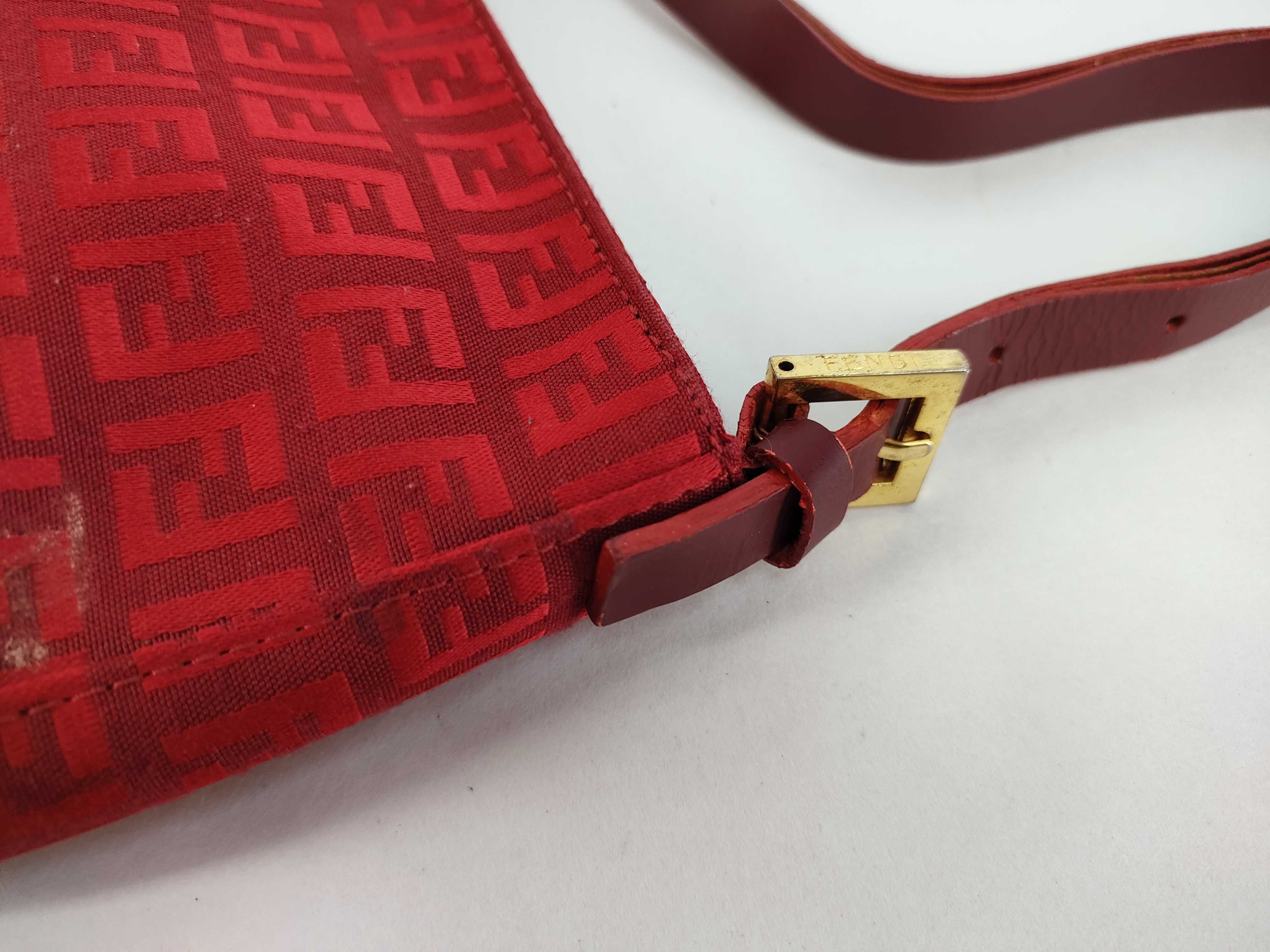 Zucca pattern Fendi Zucchino handbag, red handbag — view 5