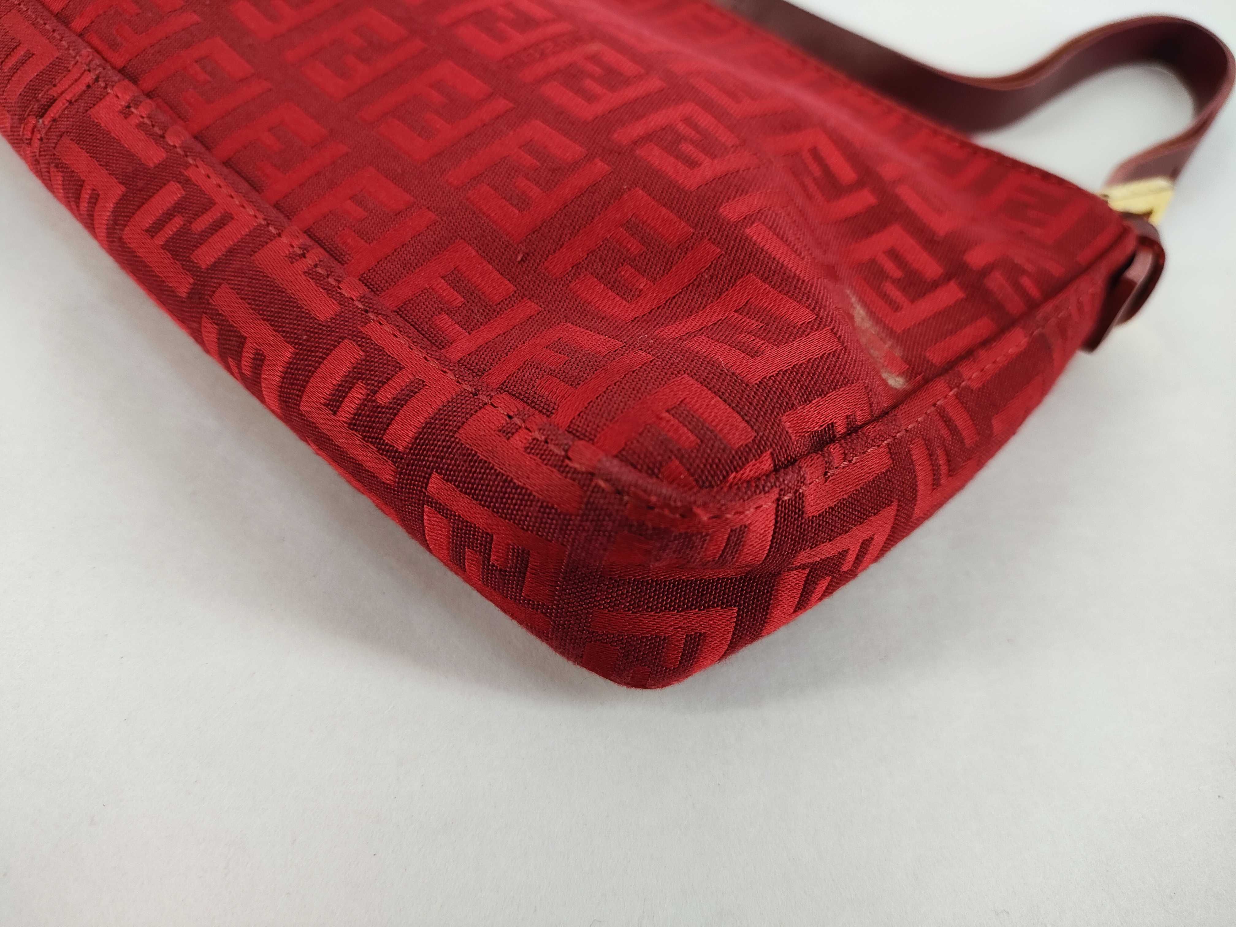 Zucca pattern Fendi Zucchino handbag, red handbag — view 6