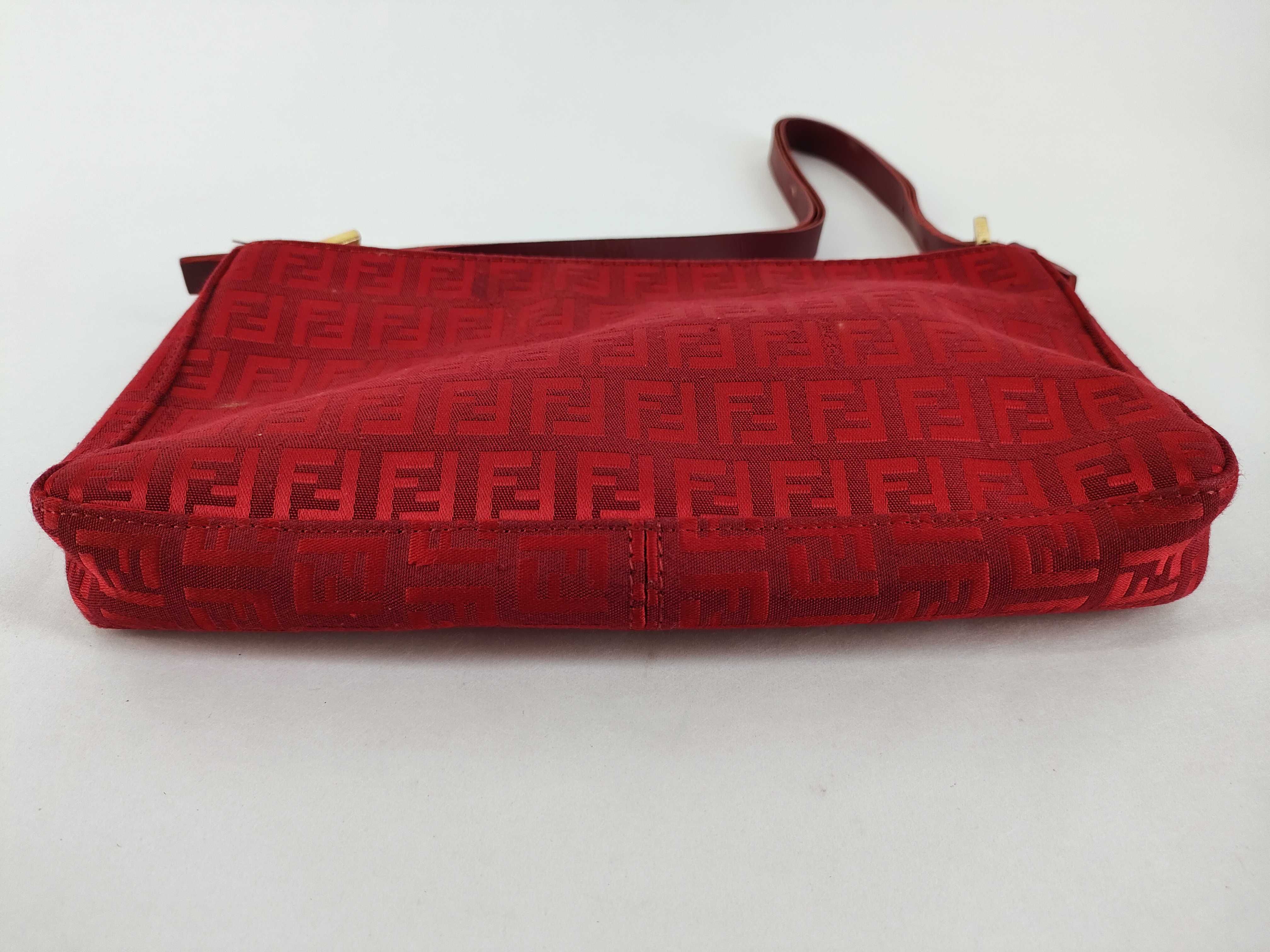 Zucca pattern Fendi Zucchino handbag, red handbag — view 7