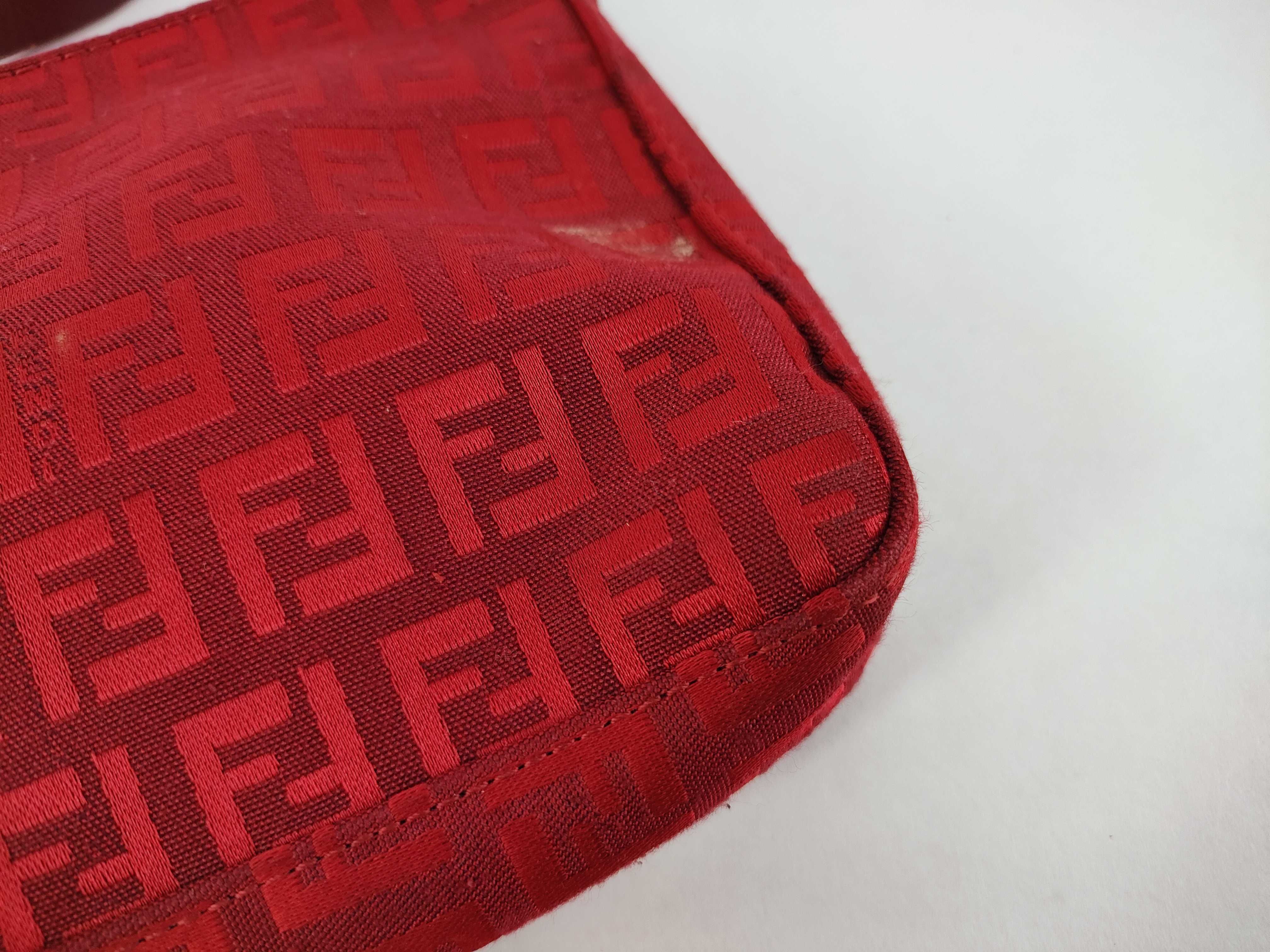 Zucca pattern Fendi Zucchino handbag, red handbag — view 8