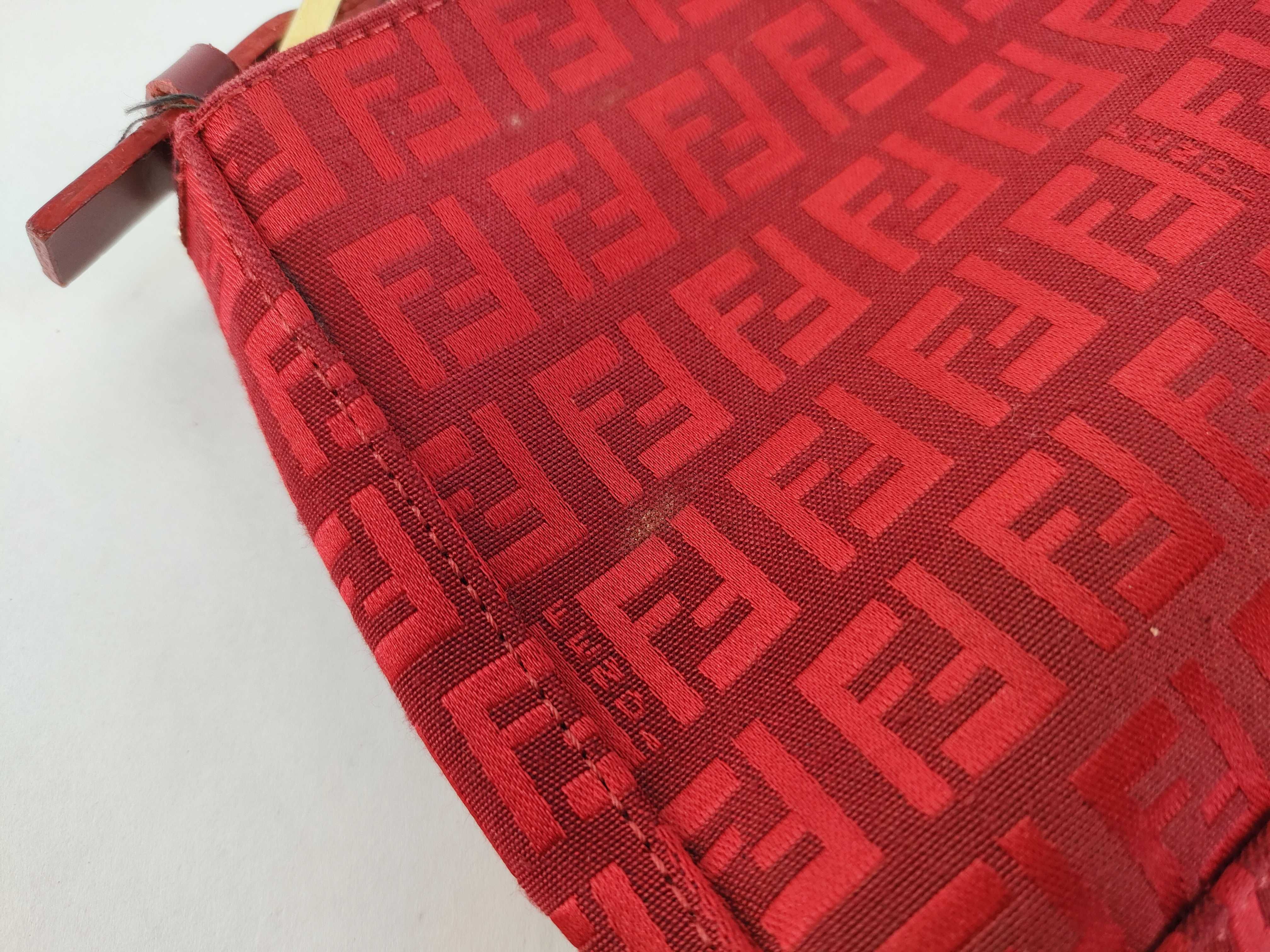 Zucca pattern Fendi Zucchino handbag, red handbag — view 9