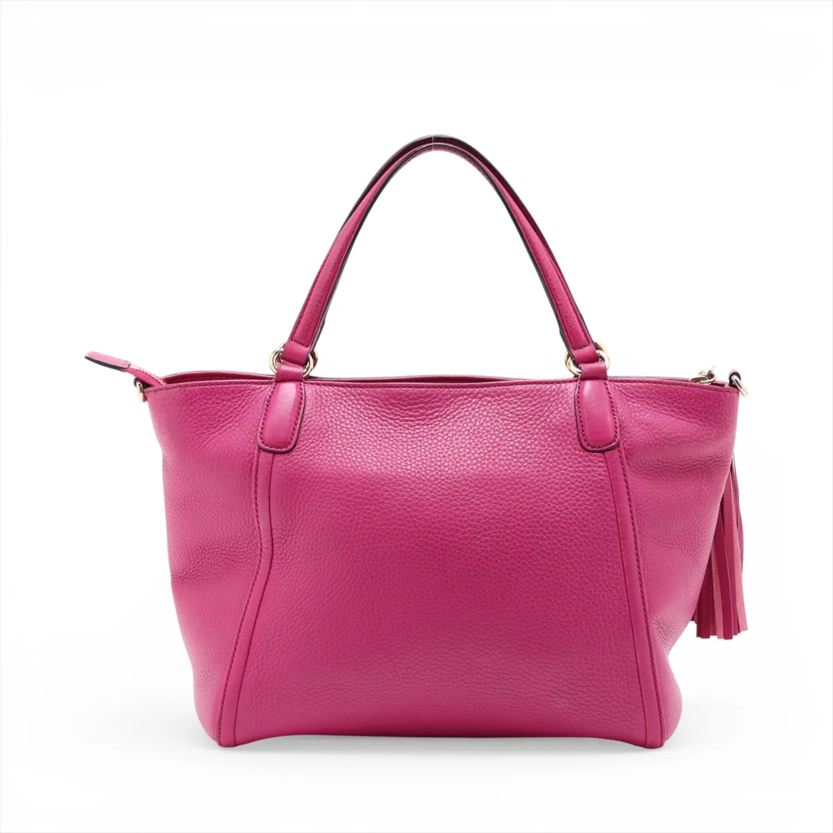 Interlocking G 369176 Leather 2-Way Handbag, Purple — view 2