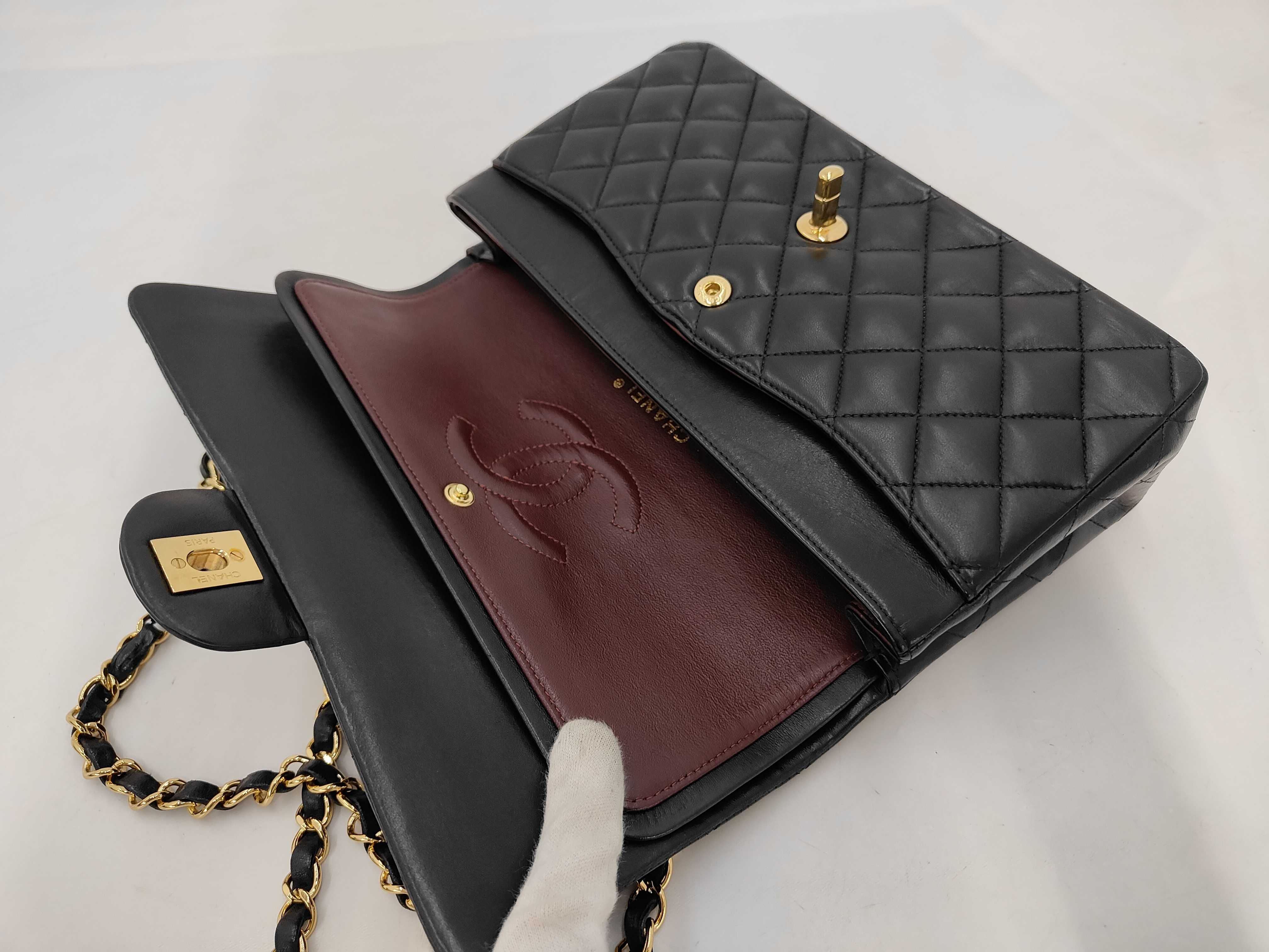 Matelassé 25 Double Flap Double Chain Lambskin Shoulder Bag — view 8
