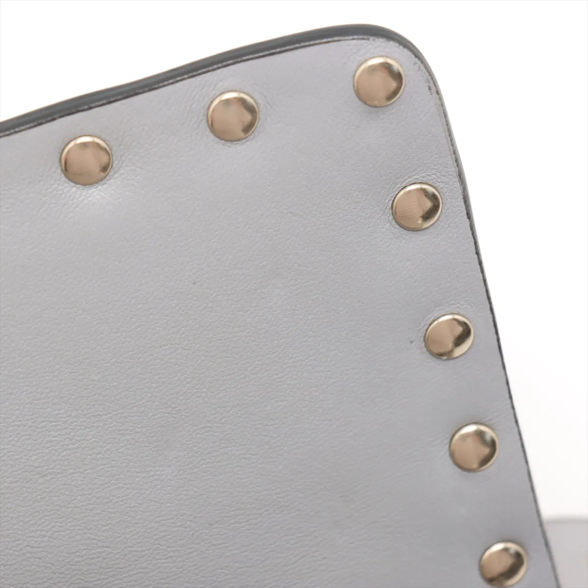 Rockstud Leather 2WAY Handbag Gray — view 14