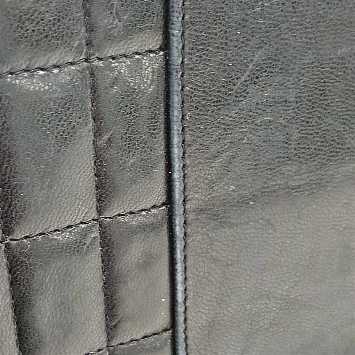 Chocolate Bar Lambskin Single Flap Double Chain Bag, Black with Gold Hardware — view 13