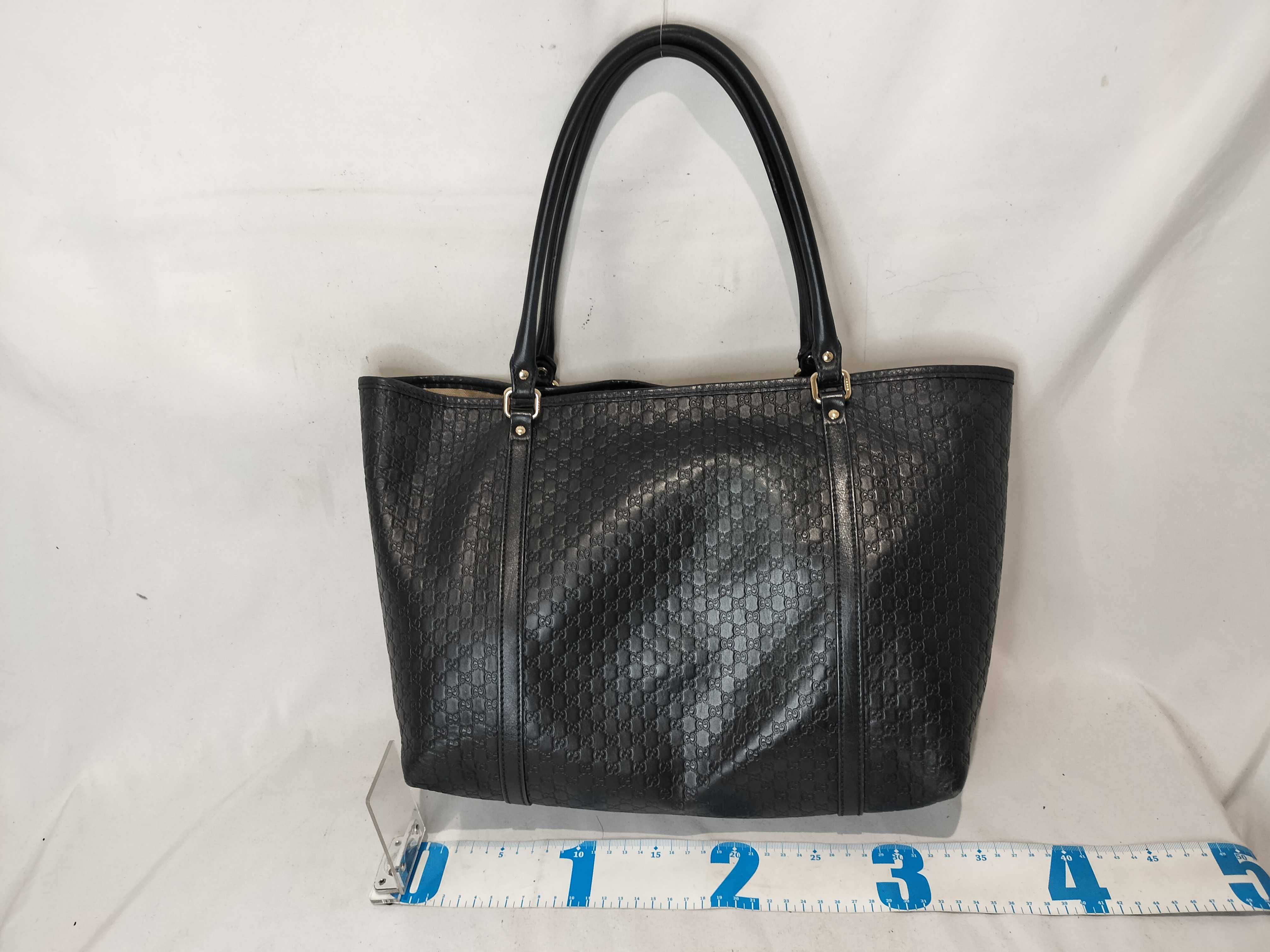 Guccissima Microguccissima 449647 Leather Handbag Black — view 3
