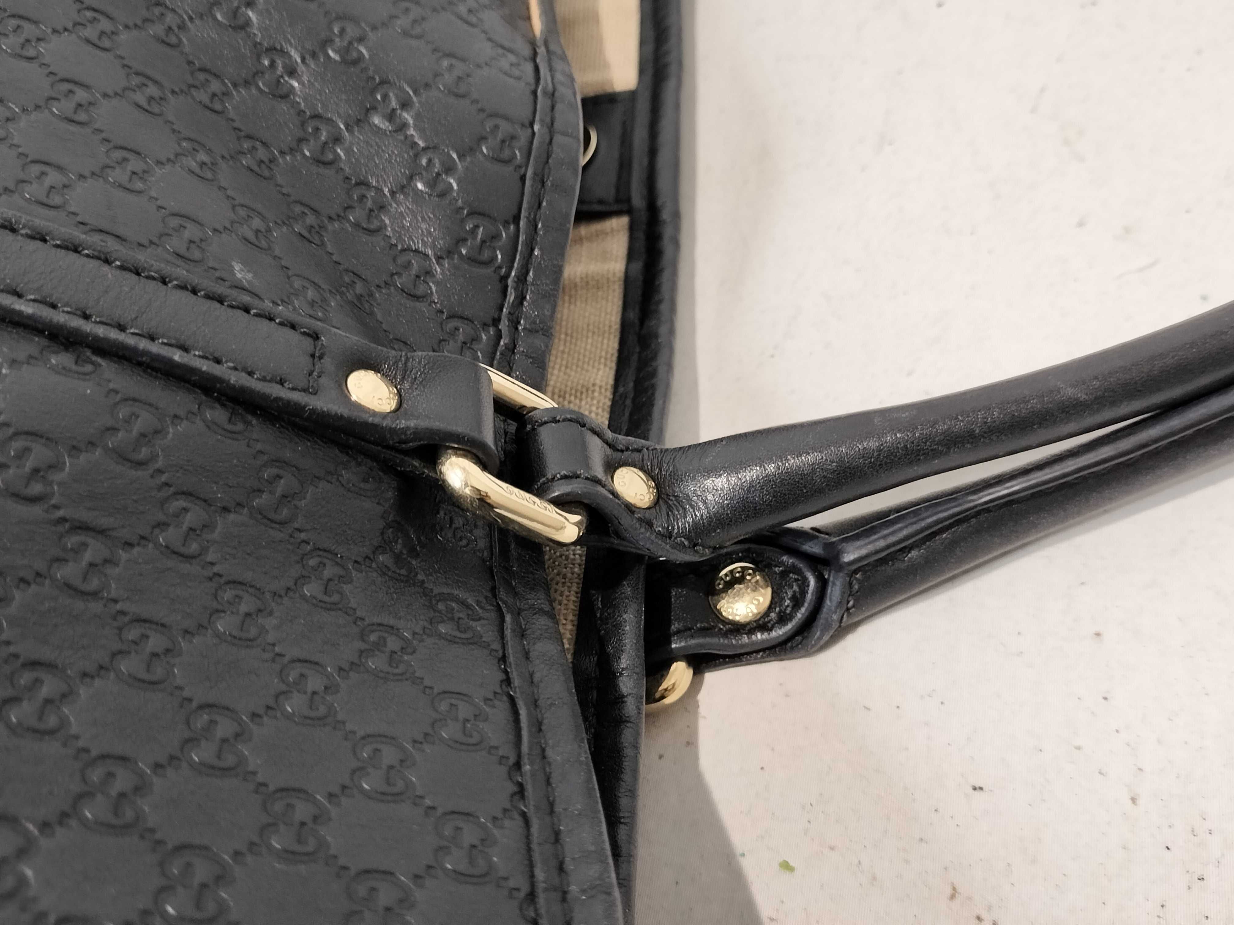 Guccissima Microguccissima 449647 Leather Handbag Black — view 6