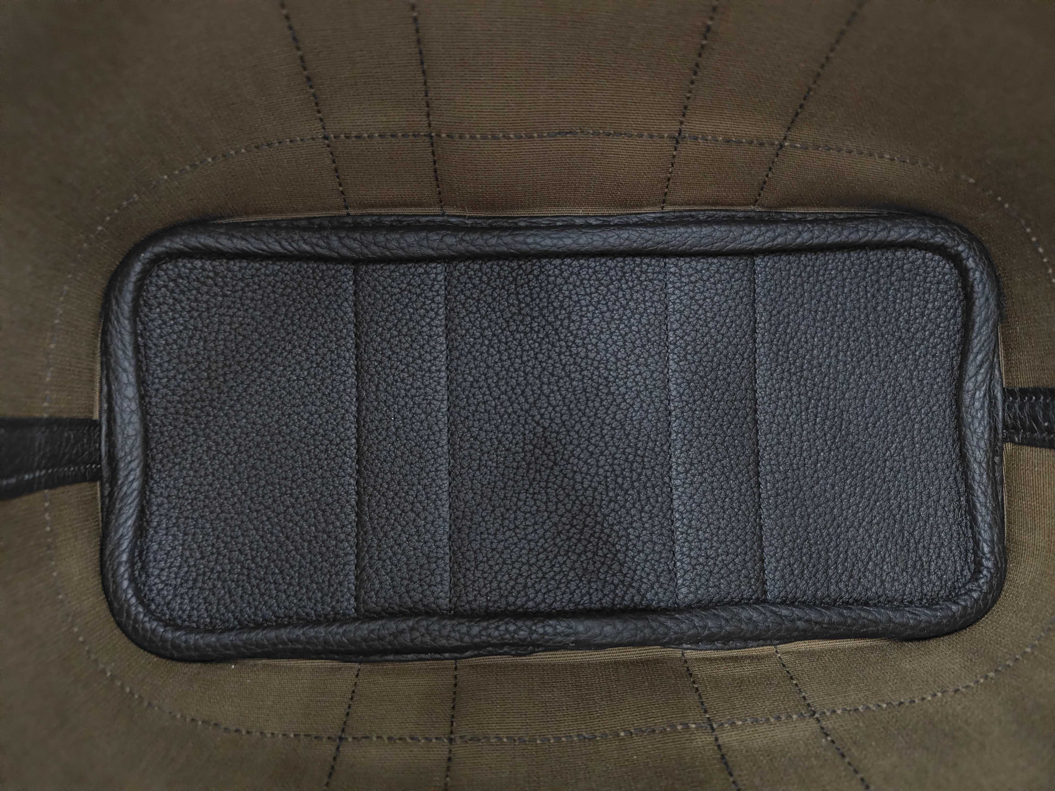 Neo Garden 23 Handbag, Black/Vert Olive (61) x Toile Officier/Negonda Leather x Silver Hardware x G Stamp — view 8