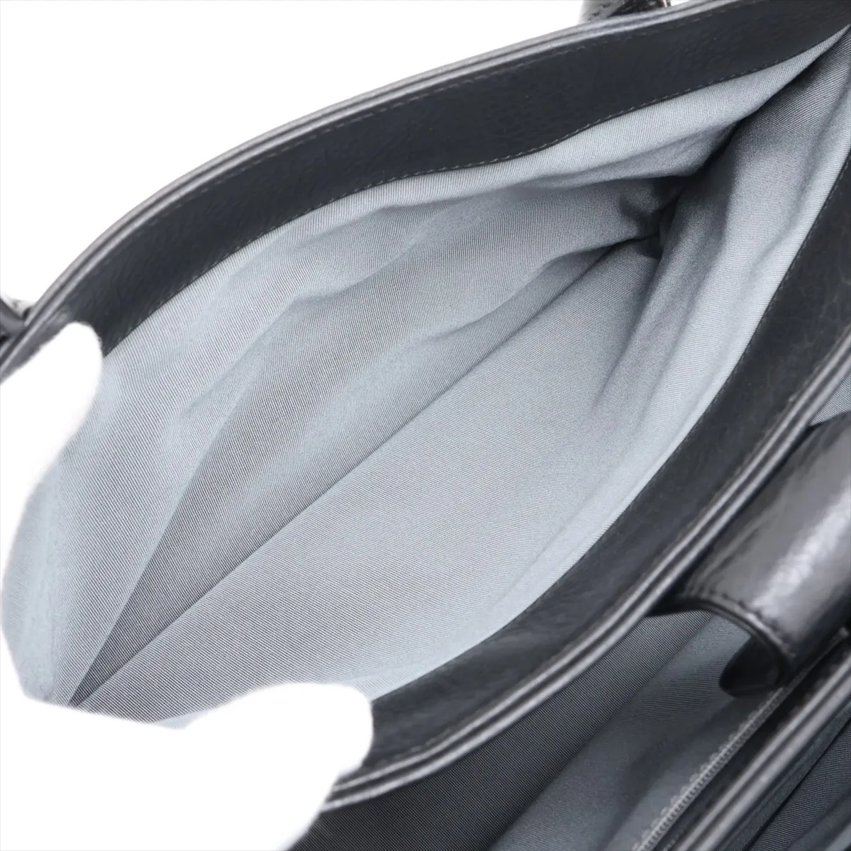 [Individually packaged] Chanel Executive Leather 2-Way Tote Bag, Black with Silver Hardware, 18179838, Serial Number 18 — view 12