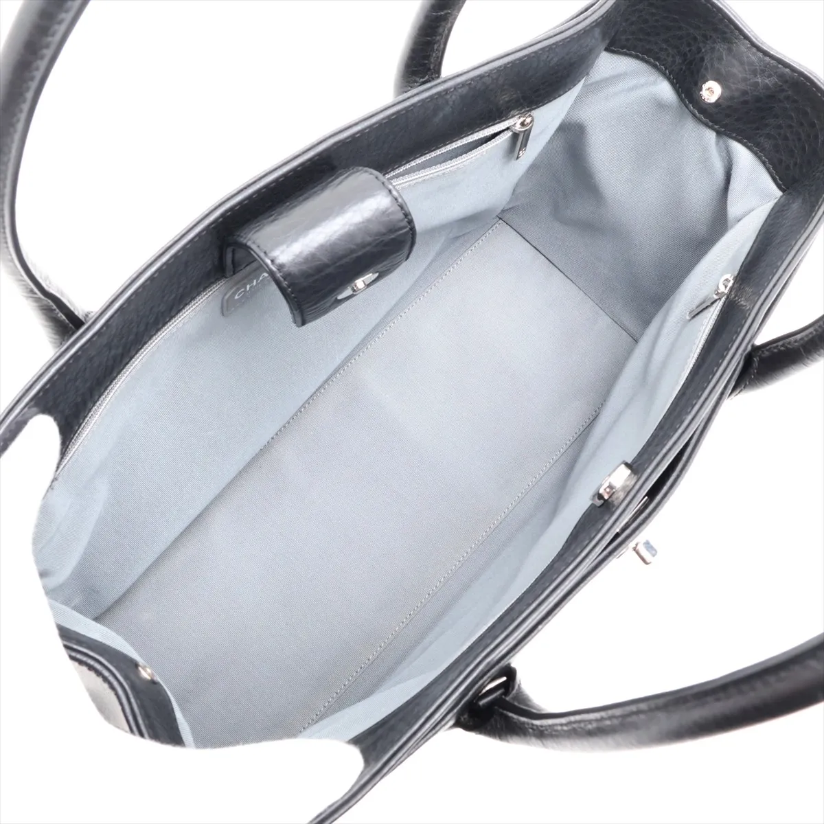 [Individually packaged] Chanel Executive Leather 2-Way Tote Bag, Black with Silver Hardware, 18179838, Serial Number 18 — view 8