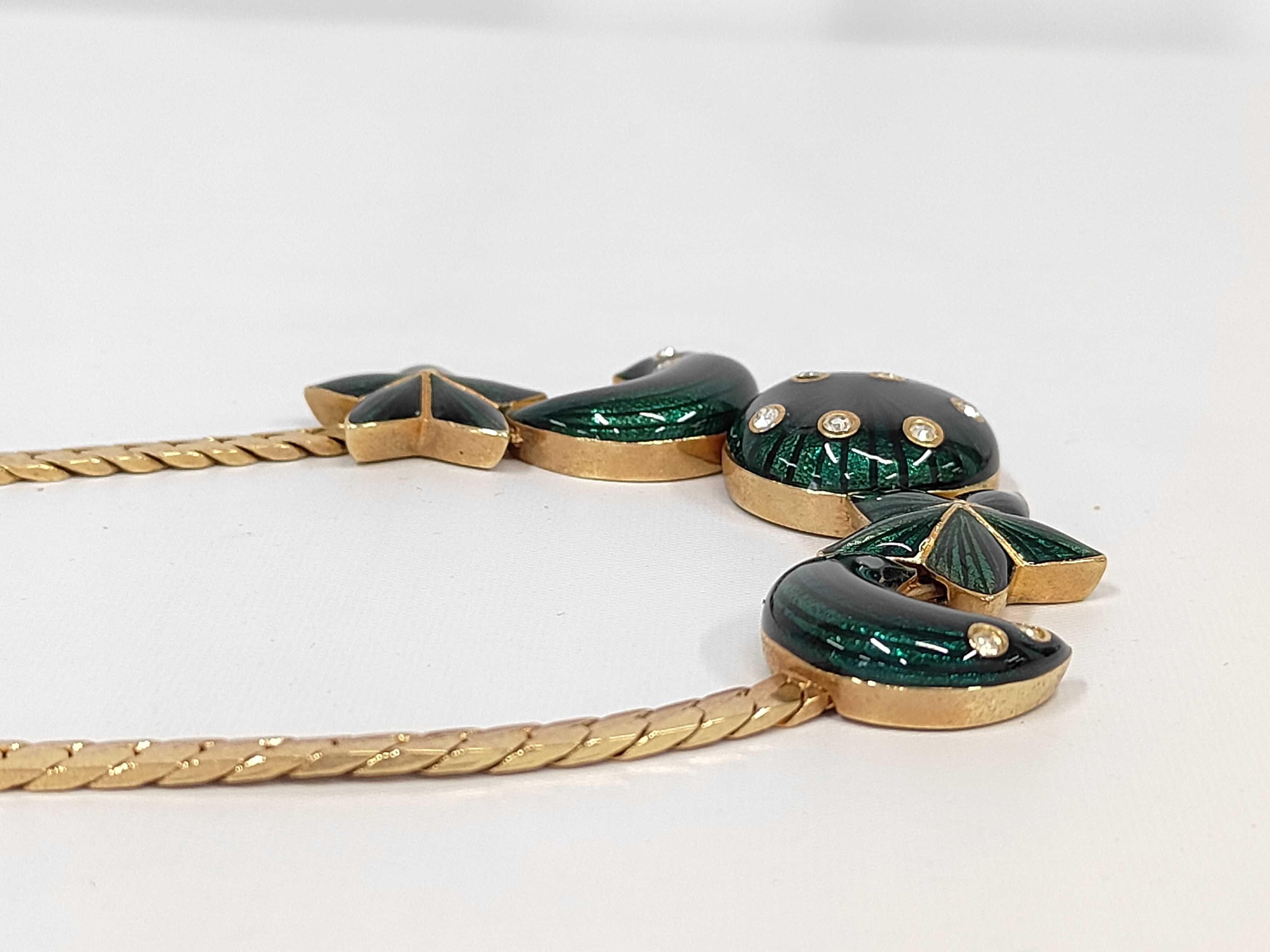 Gold/Rhinestone/Moon and Star Necklace — view 3