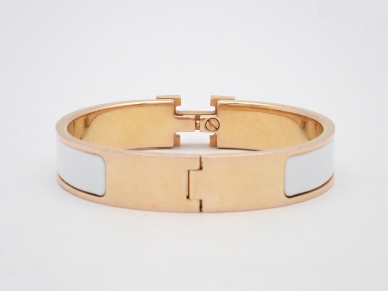 Bangle Bracelet, Click H Gold, Wrist size approximately 16cm — view 2