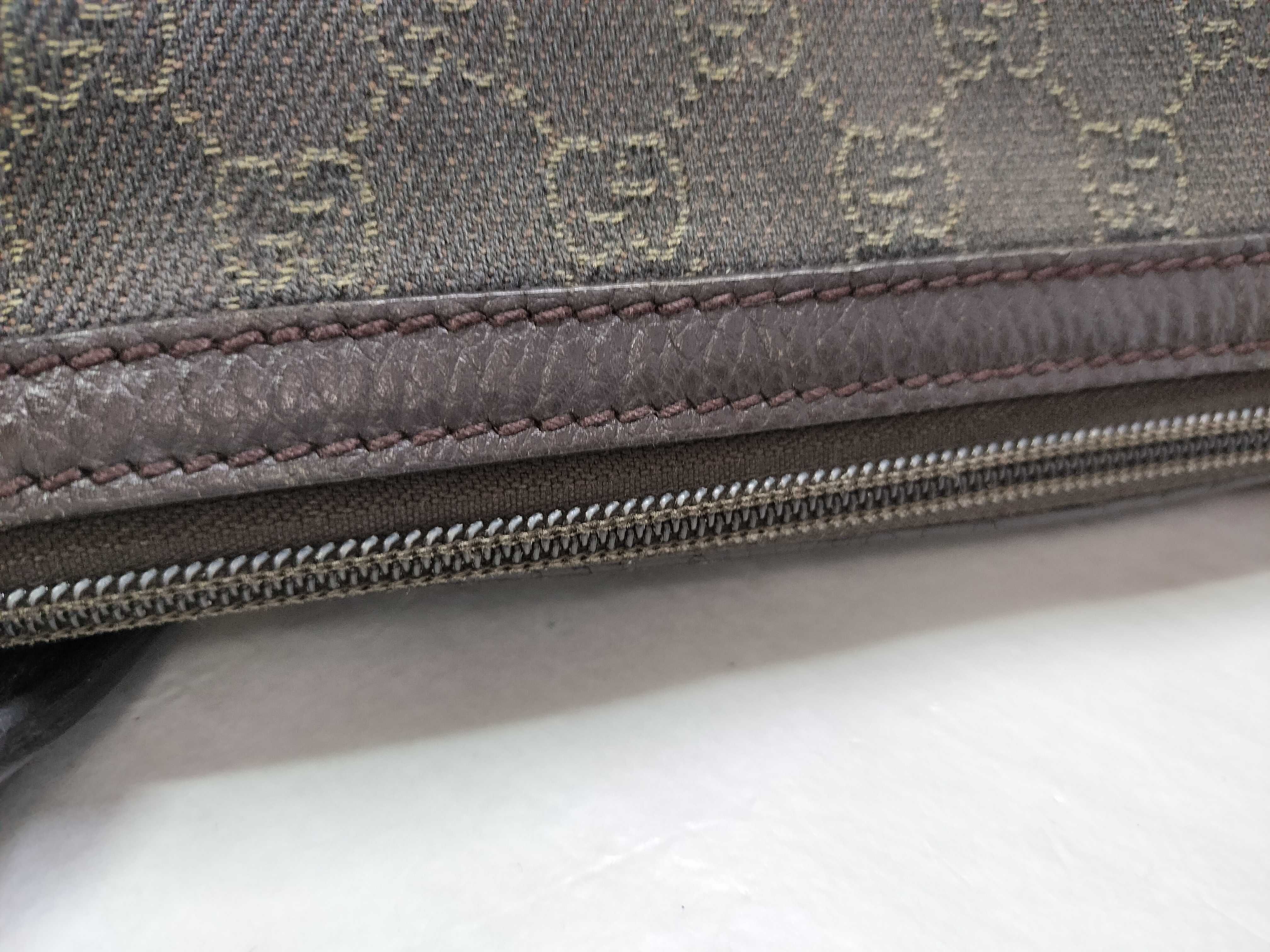 Bamboo Black Leather GG Monogram Bamboo Handle Bag Tote Bag — view 6