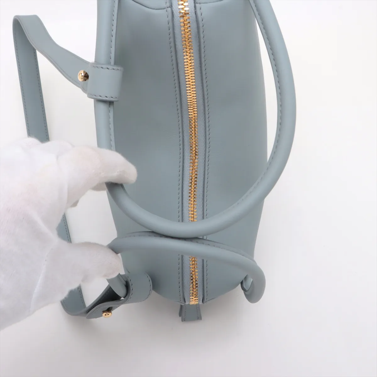 Darling Leather 2WAY Handbag Blue 1BA451 — view 5