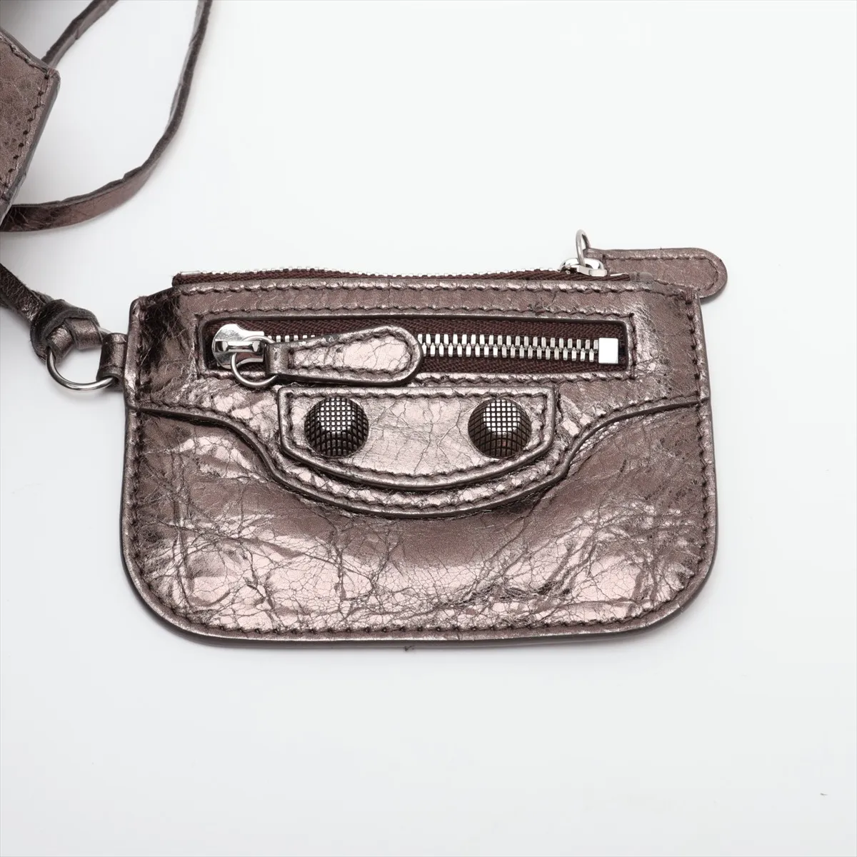 Neo Cagol XS 700940 Leather 2-Way Handbag Gold with Mirror — view 13