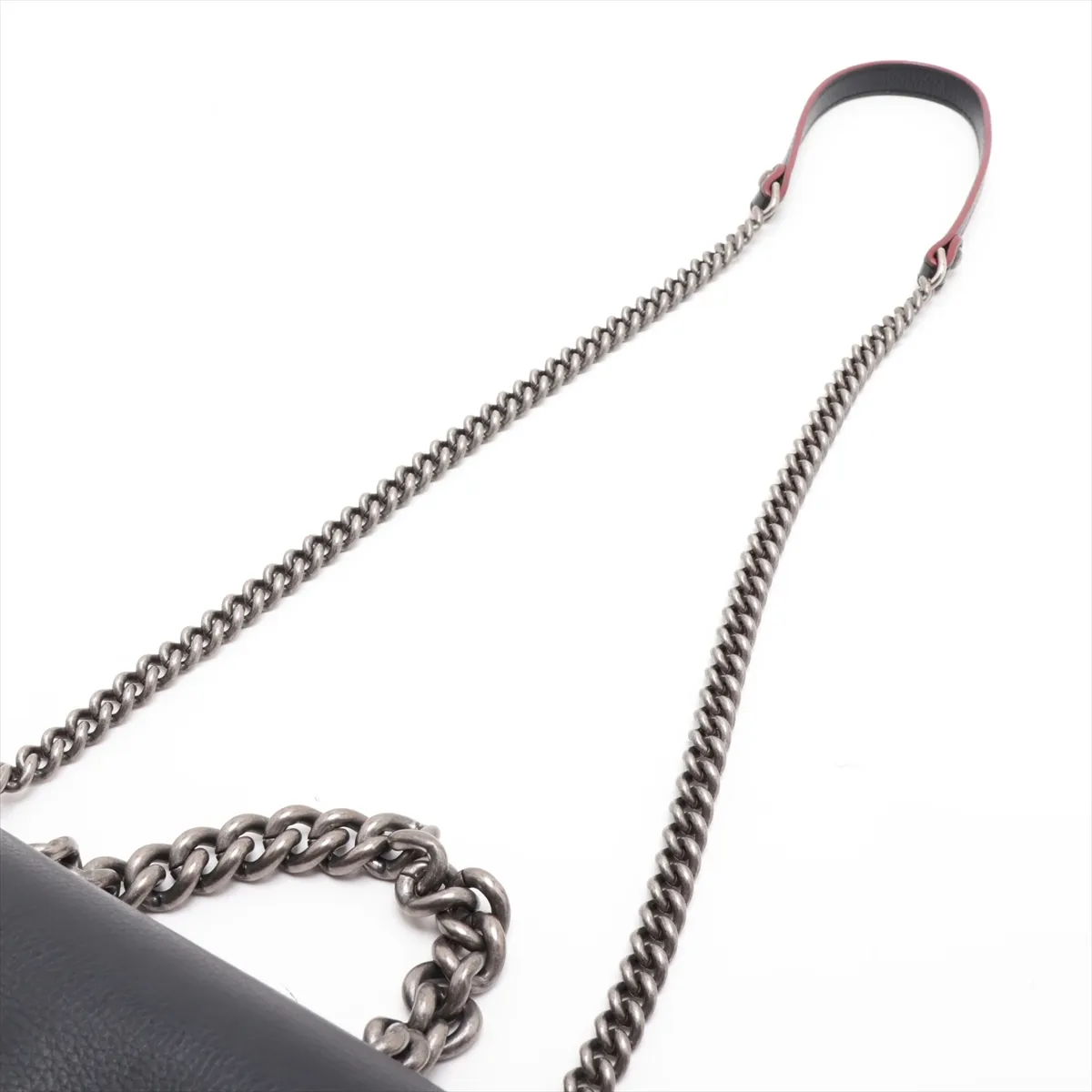 Matelassé Leather Single Flap Double Chain Bag, Black with Gunmetal Hardware, 24930057, Serial Number 24 — view 5