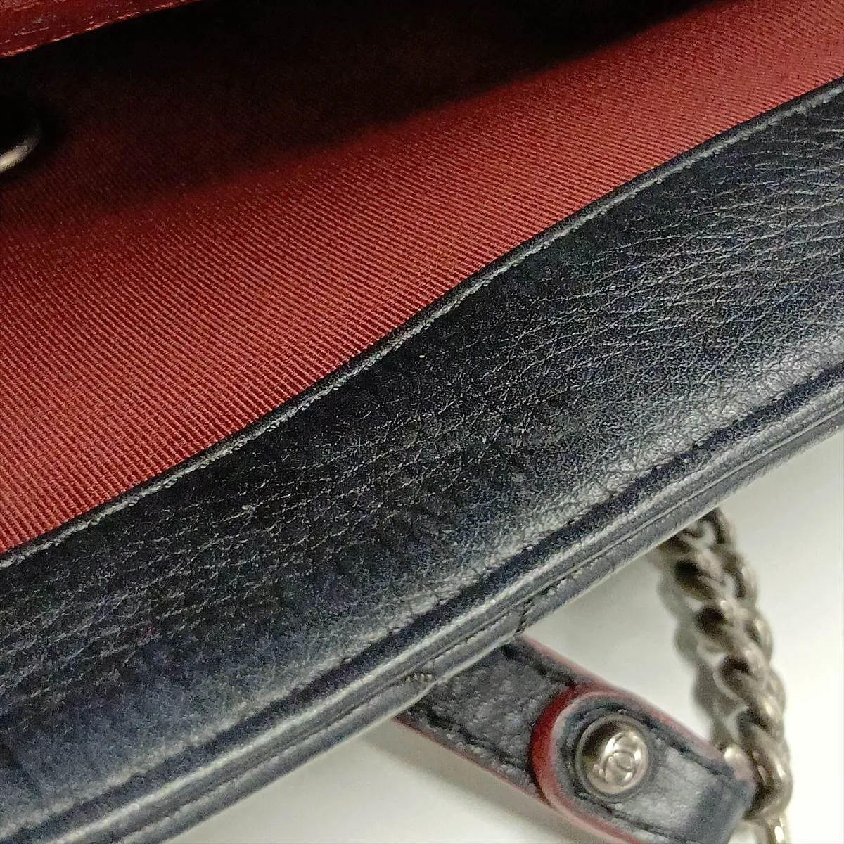 Matelassé Leather Single Flap Double Chain Bag, Black with Gunmetal Hardware, 24930057, Serial Number 24 — view 10
