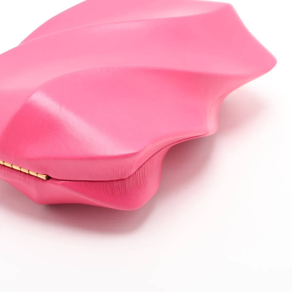 The World Leather Clutch Bag Pink — view 3