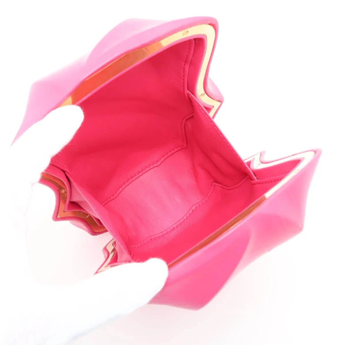 The World Leather Clutch Bag Pink — view 5