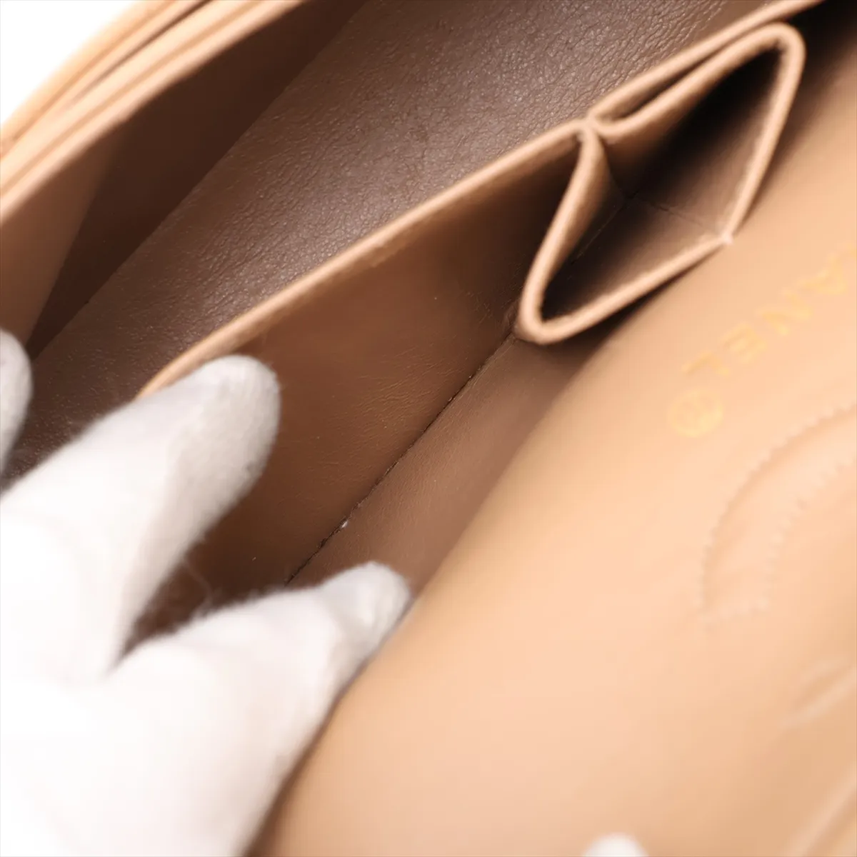 [Individually packaged] Chanel Matelassé 23 Small Lambskin Double Flap Double Chain Bag, Brown with Gold Hardware, 3614215, Series 3 — view 8