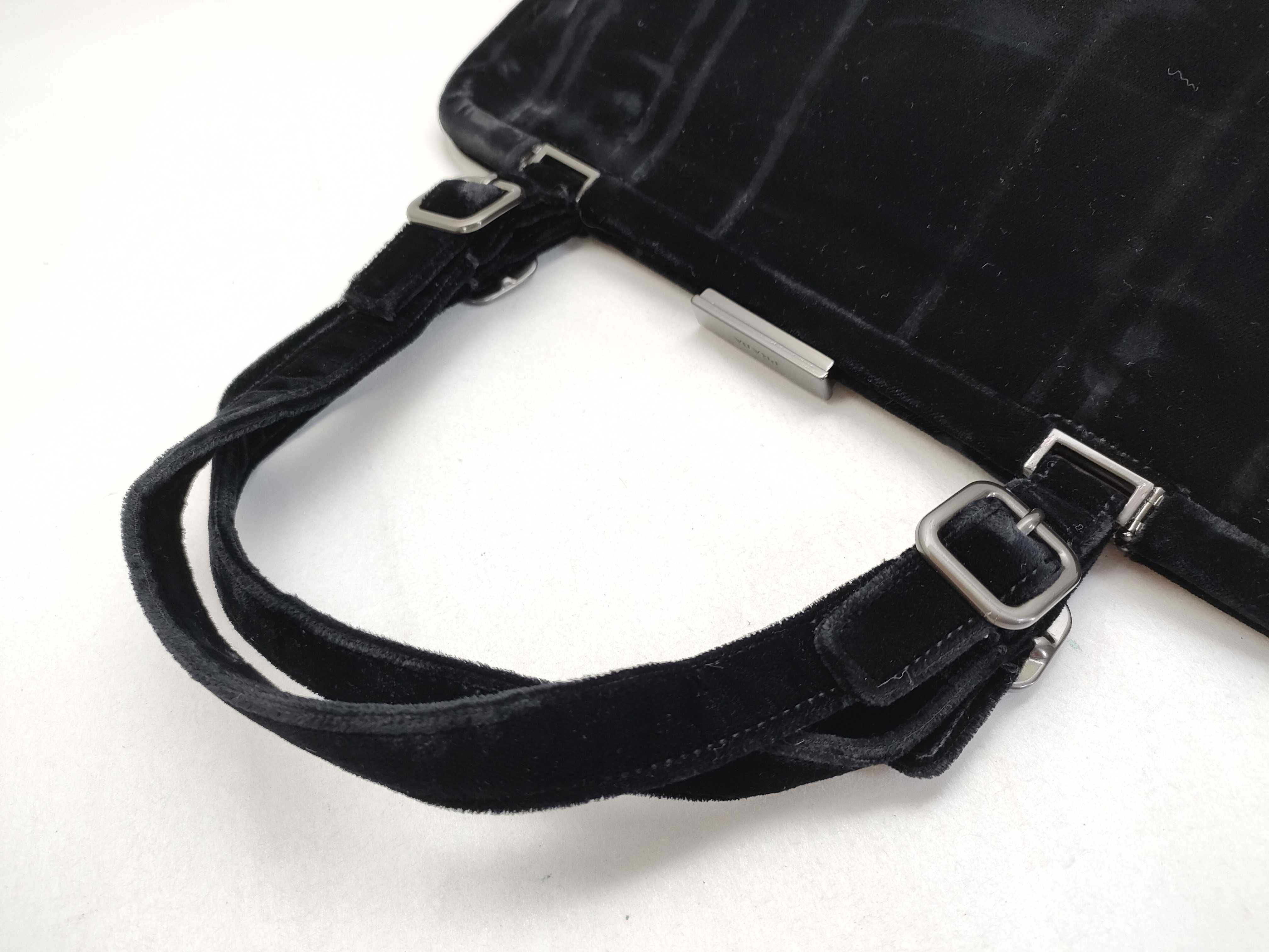 Velour Handbag Black Handbag — view 3