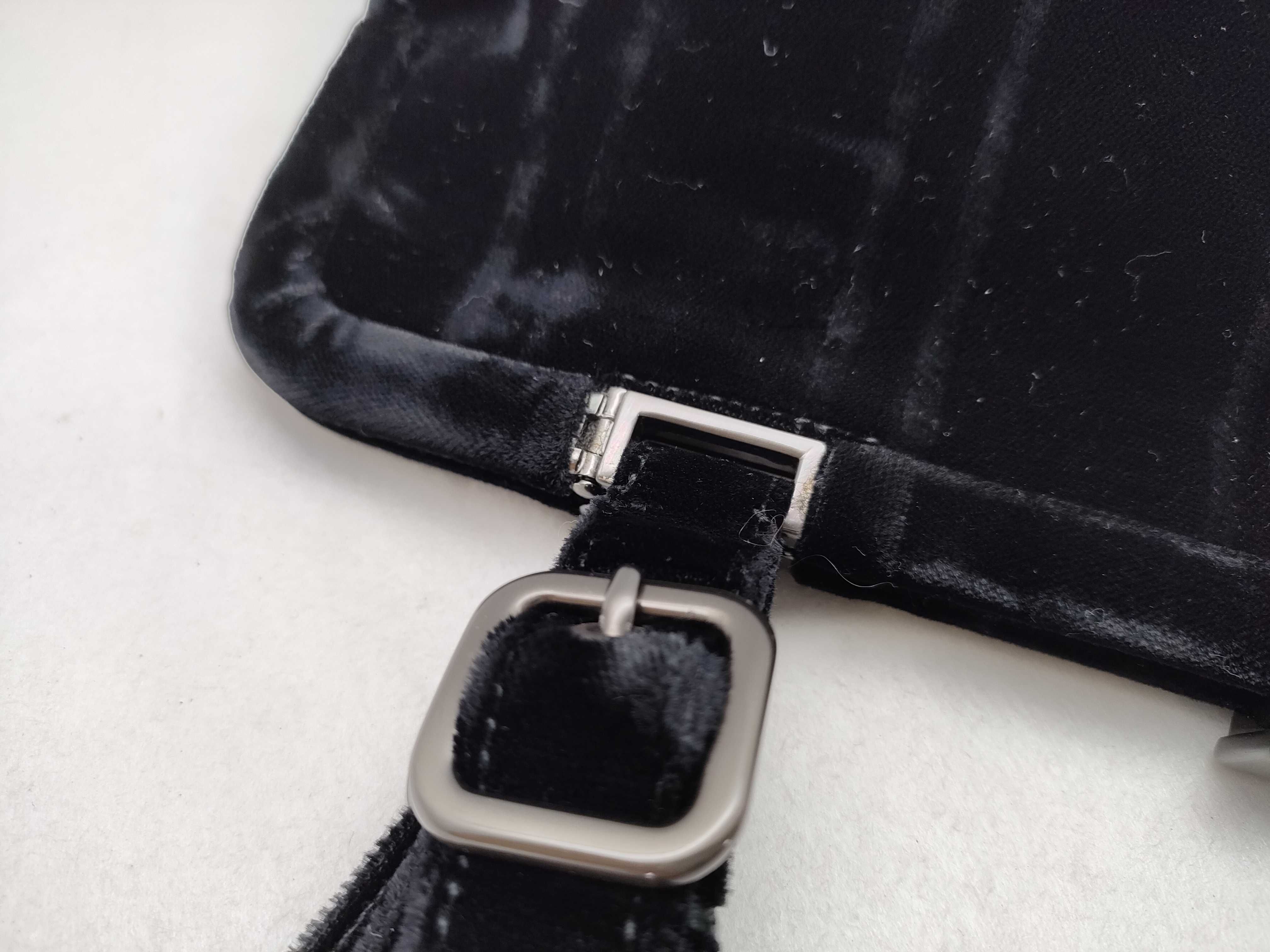 Velour Handbag Black Handbag — view 5