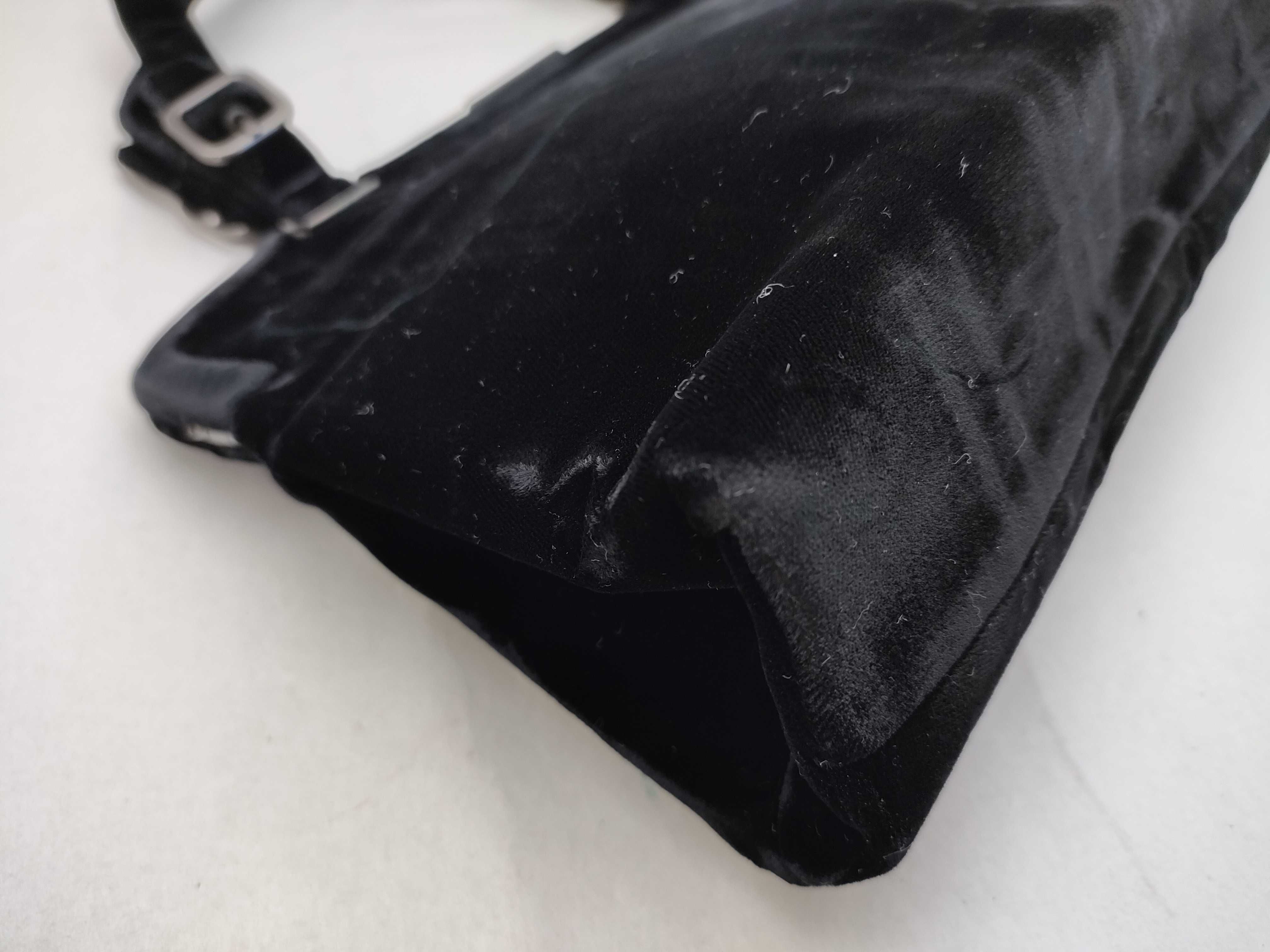 Velour Handbag Black Handbag — view 6