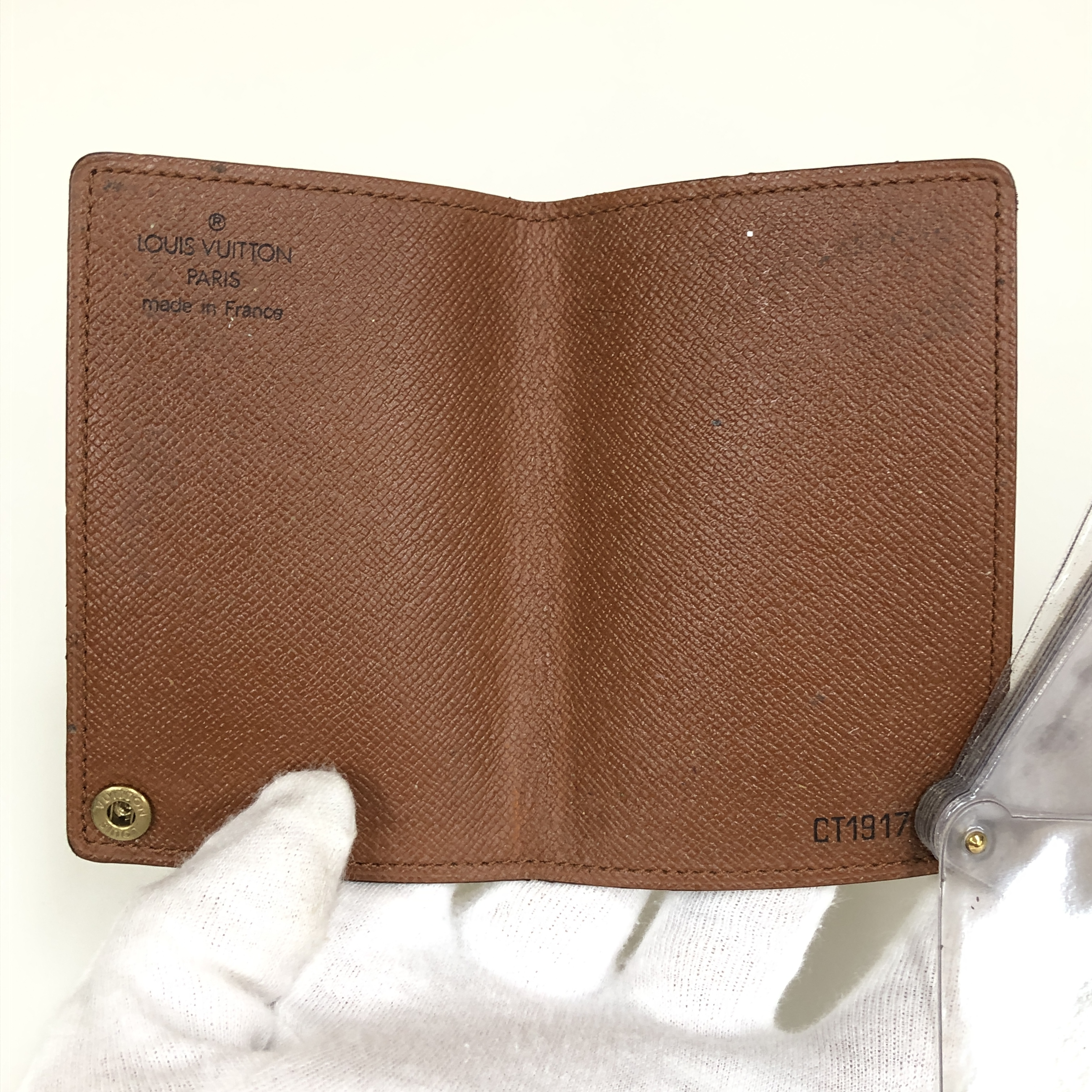Monogram Portecarte Credit Pression M60937 Card Case CT1917 Business Card Holder Pass Case Card Holder Made in France Wallet — view 9
