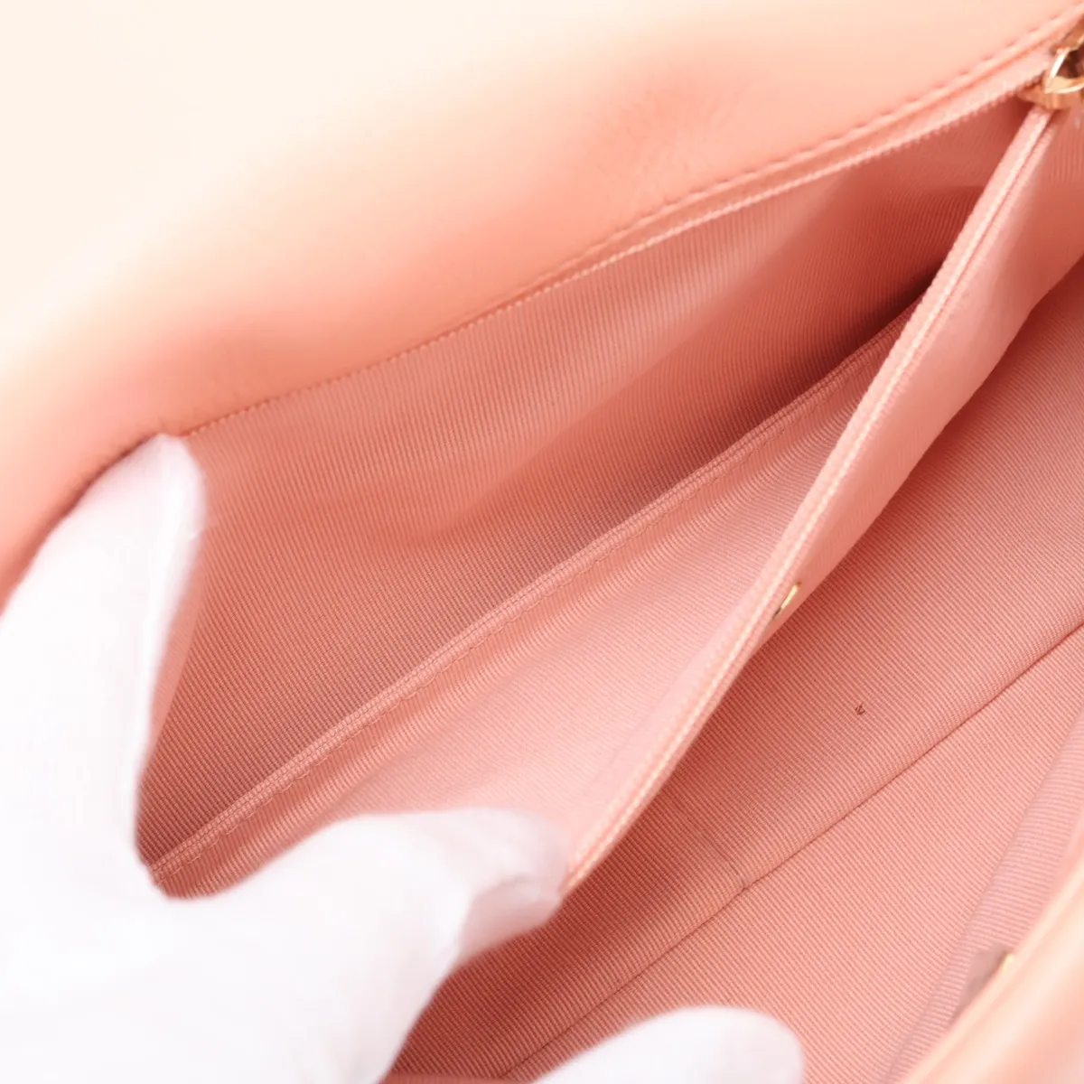 19 Lambskin Chain Shoulder Bag Pink Gold x Silver Hardware L7L92UAC Random Plate AS1160 — view 9
