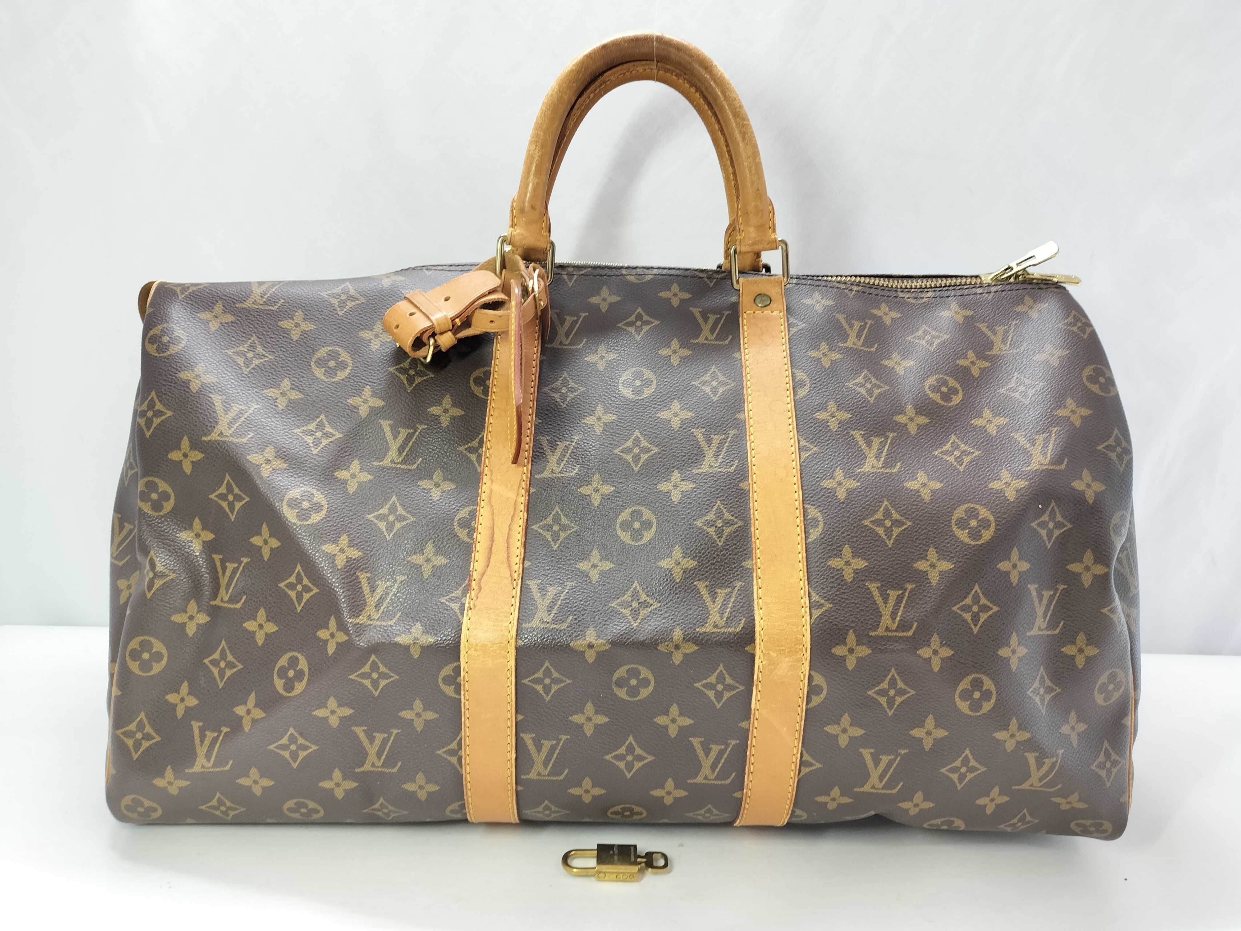 Monogram Louis Vuitton Keepall 50 Boston Bag