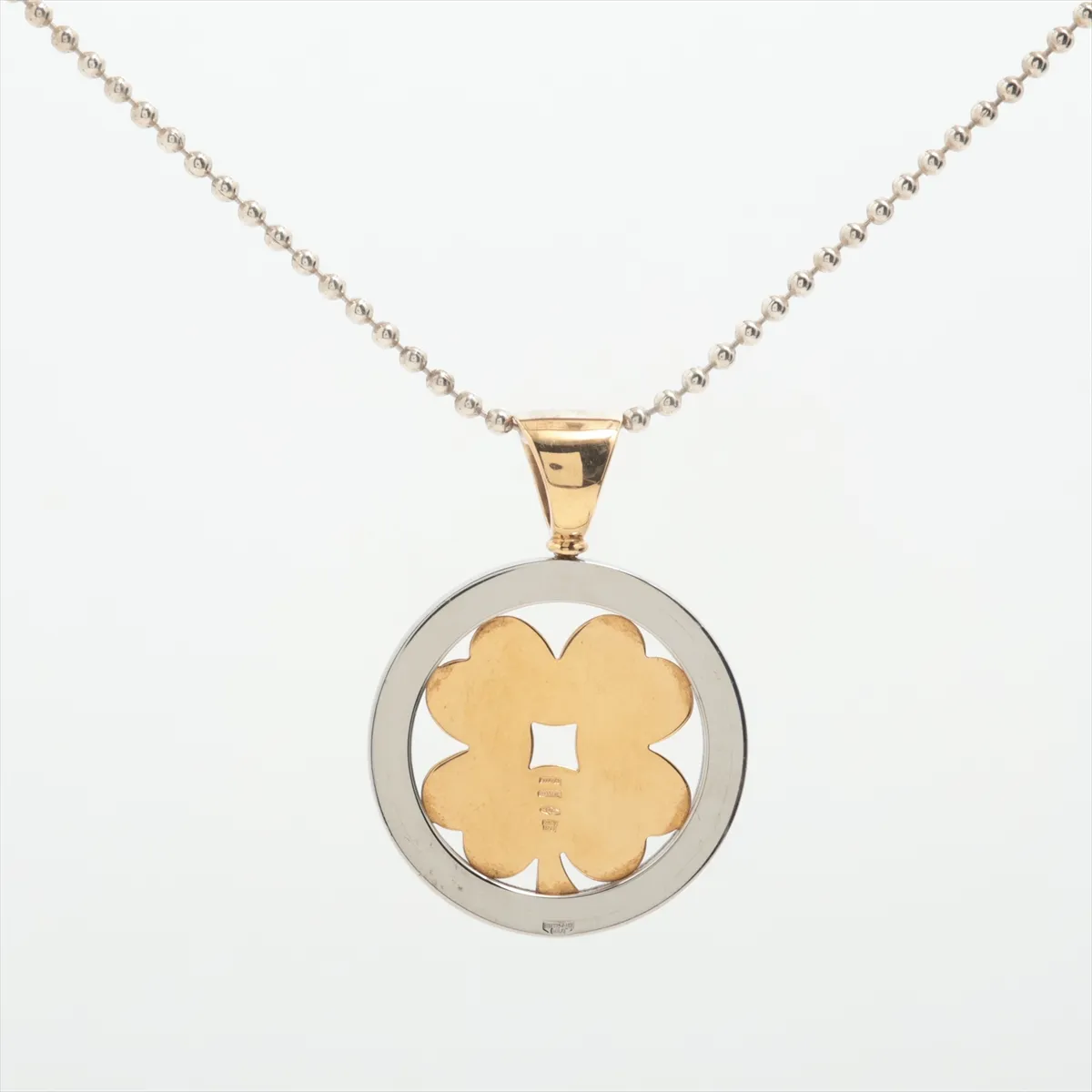 Clover Necklace, 925 x 750 mm, 18.4g, Silver x Gold. Shows — view 2