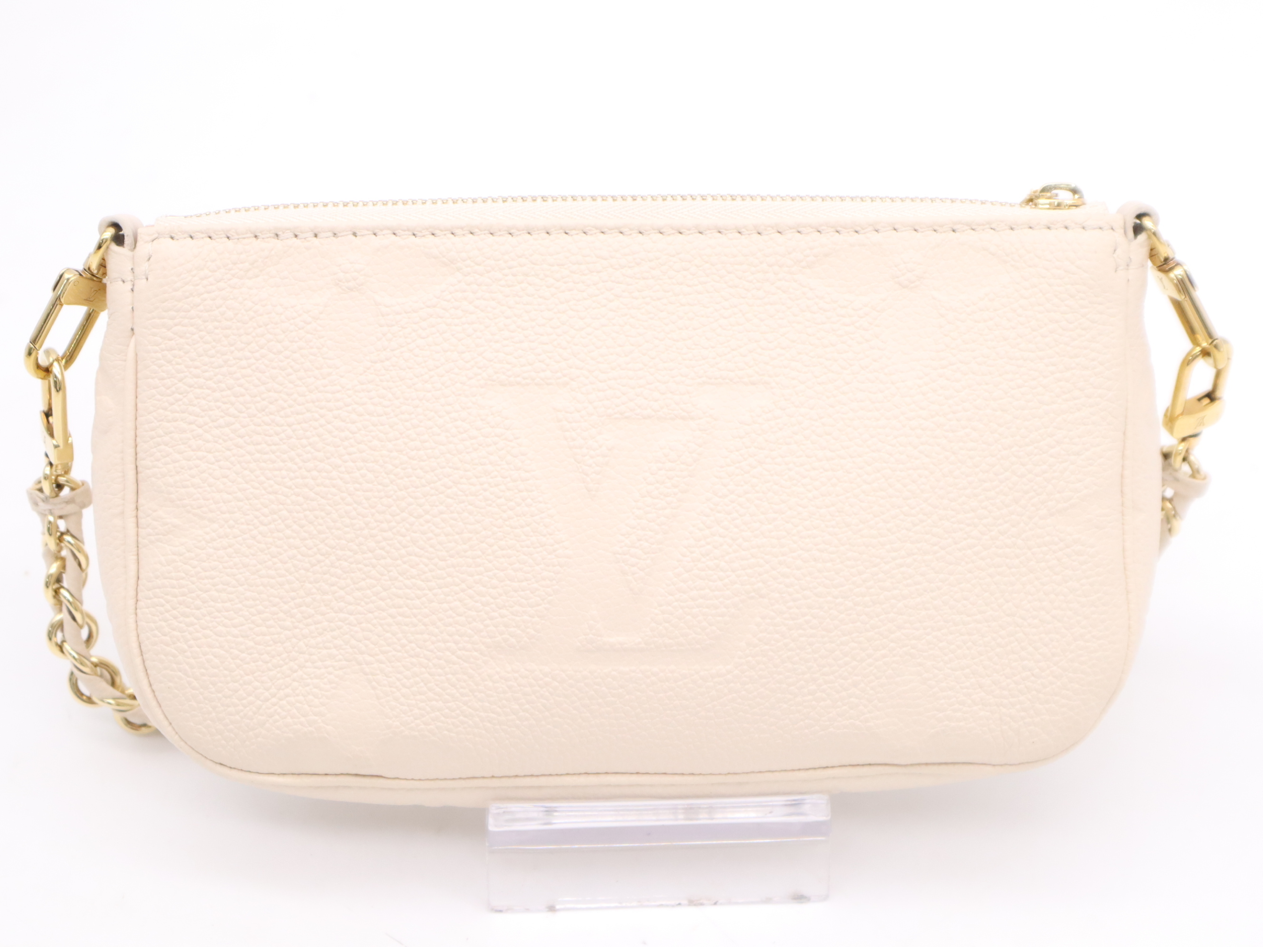 M46568 Monogram Empreinte Multi Pochette Accessoires Cream Shoulder Bag with 2 Shoulder Straps (RFID verified) — view 12