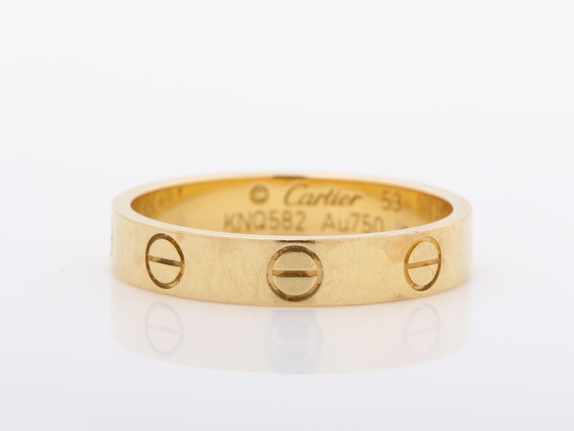 Au750PG Mini Love Ring #53 KNQ852 3.1g