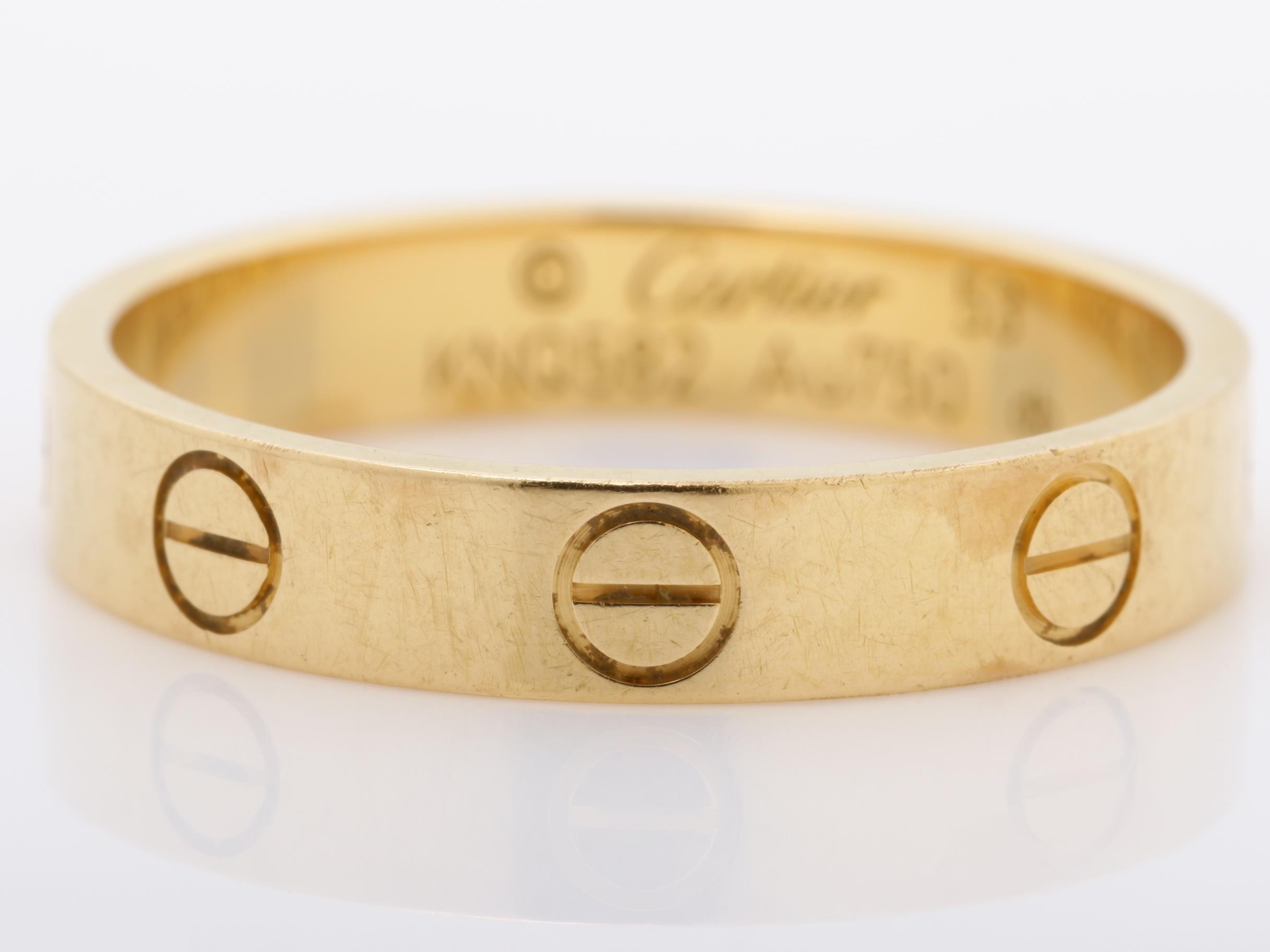 Au750PG Mini Love Ring #53 KNQ852 3.1g — view 2