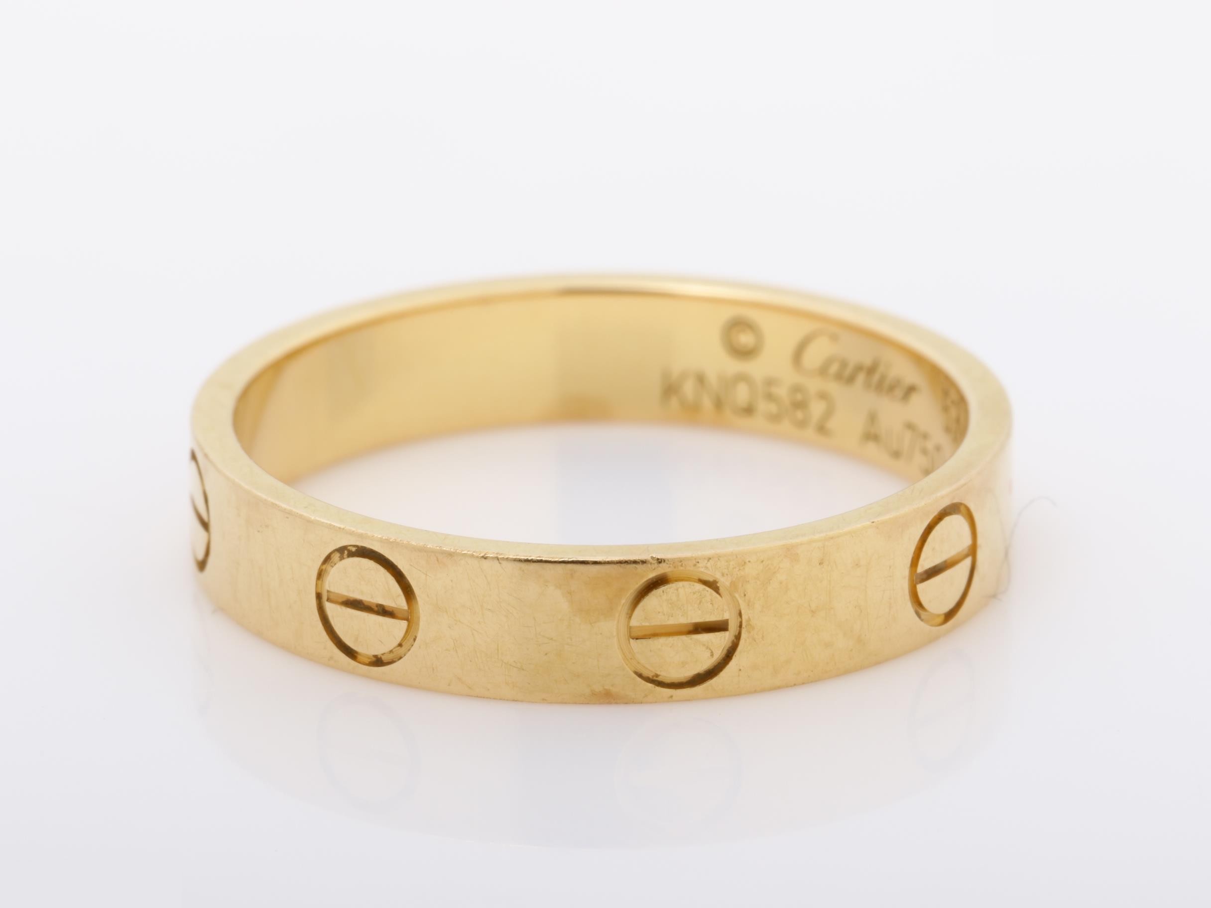 Au750PG Mini Love Ring #53 KNQ852 3.1g — view 3