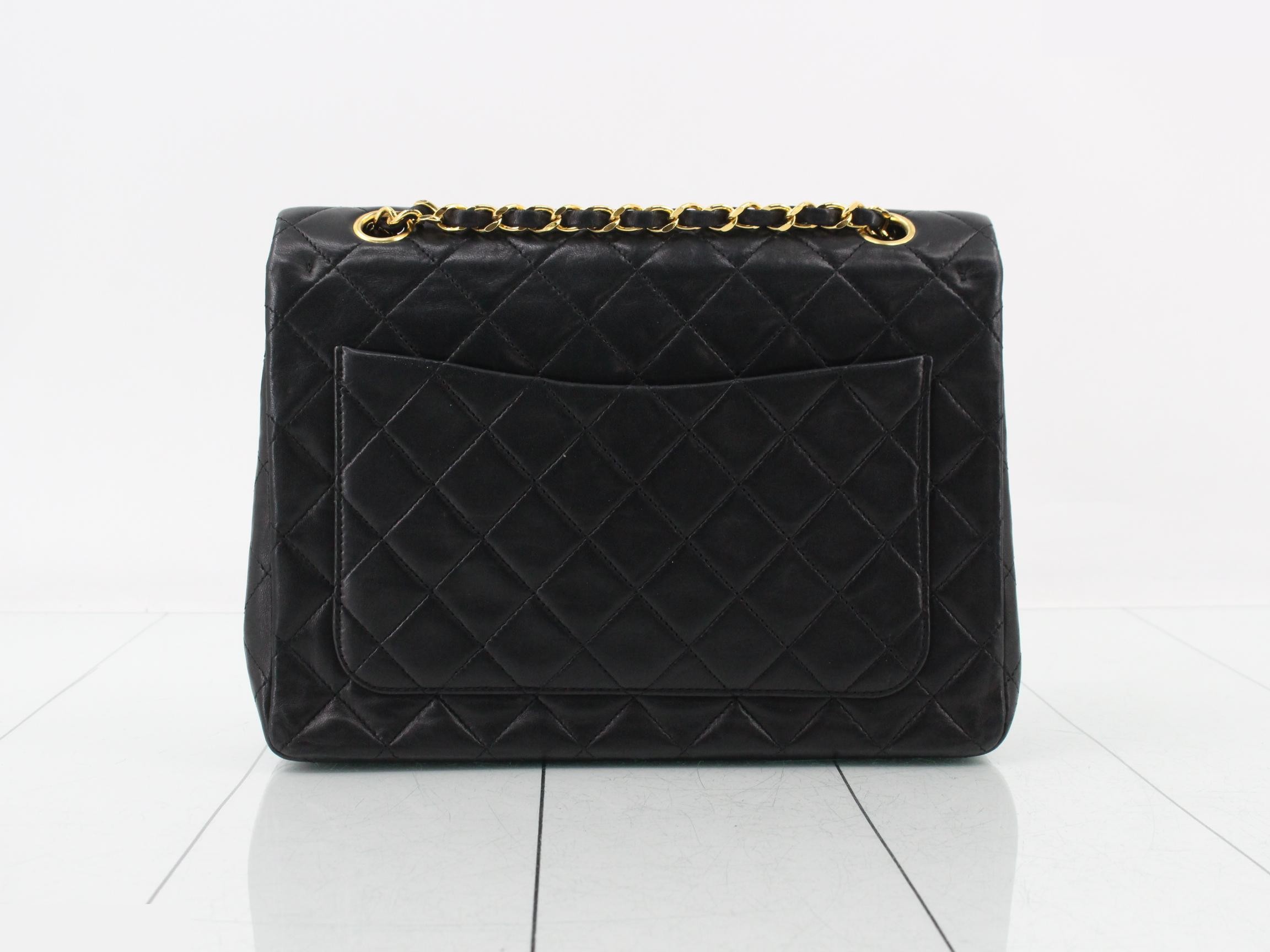 Matelassé 25 Double Chain Shoulder Bag, Double Flap, Lambskin, Black, Series 1, W25 — view 2