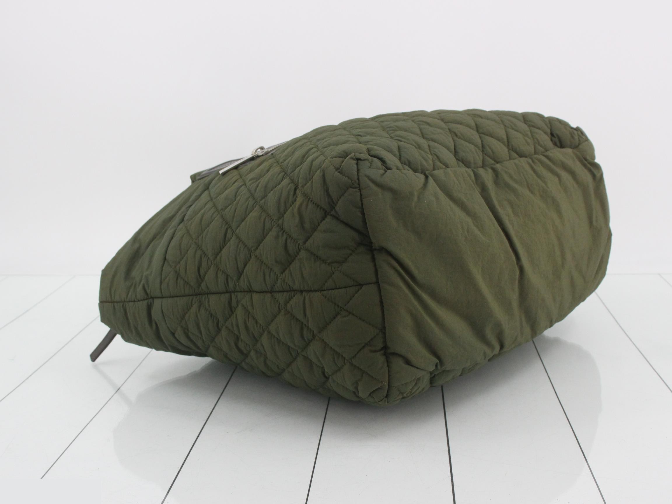 Coco Cocoon Nylon Tote Bag, Khaki — view 5