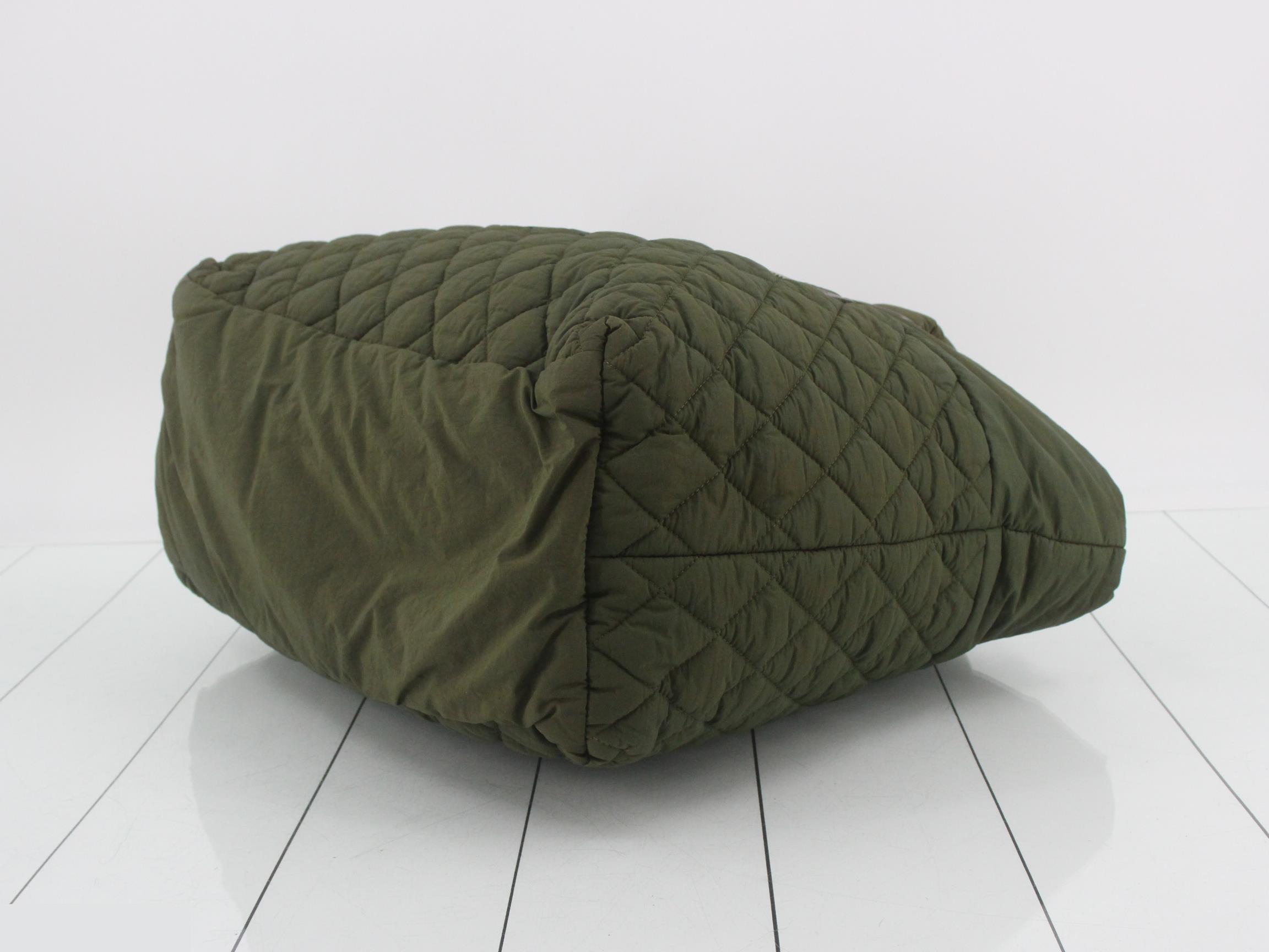 Coco Cocoon Nylon Tote Bag, Khaki — view 6