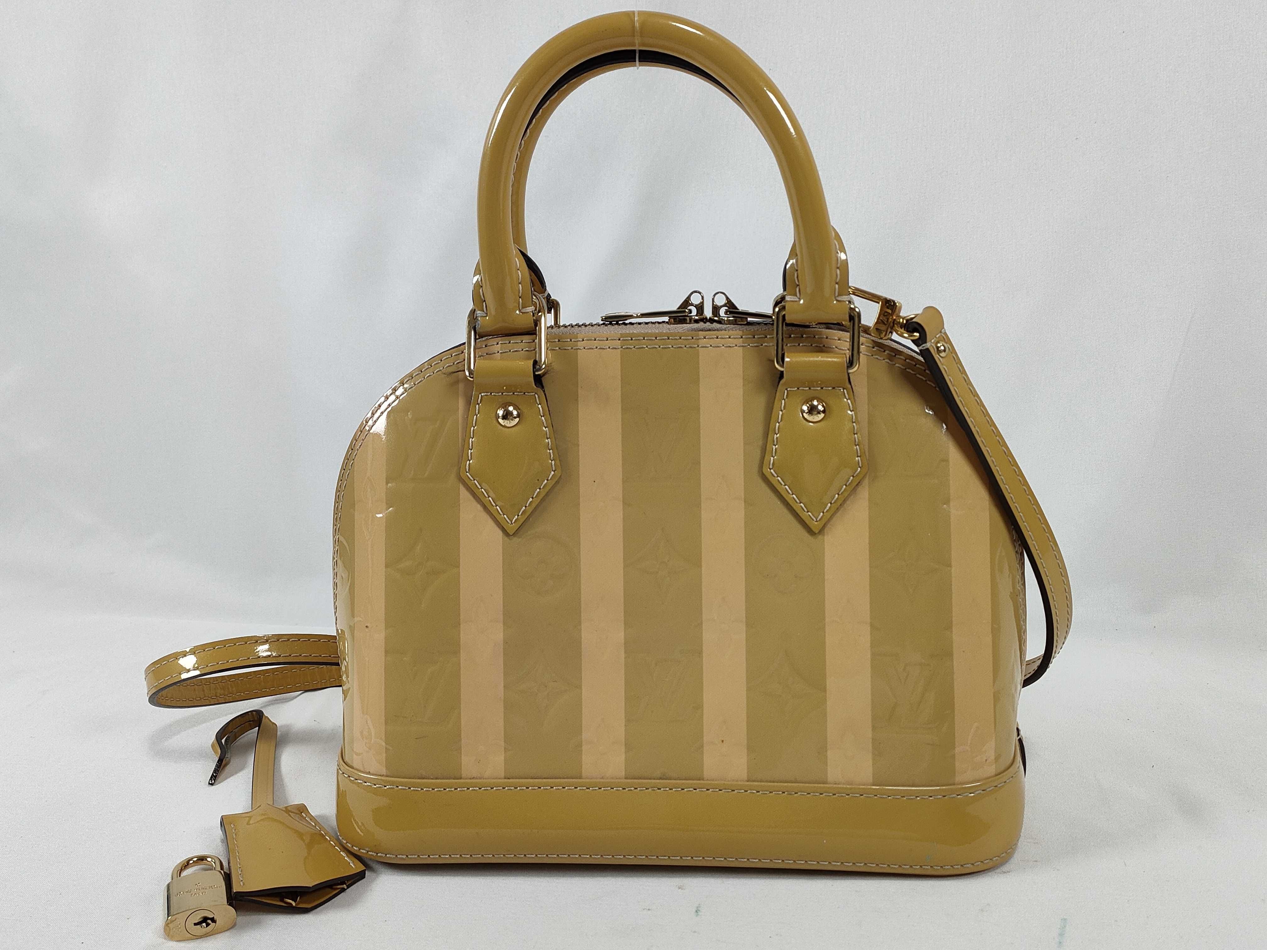Vernis Alma BB Vernis Rayures Stripe Handbag M90970/SN4195