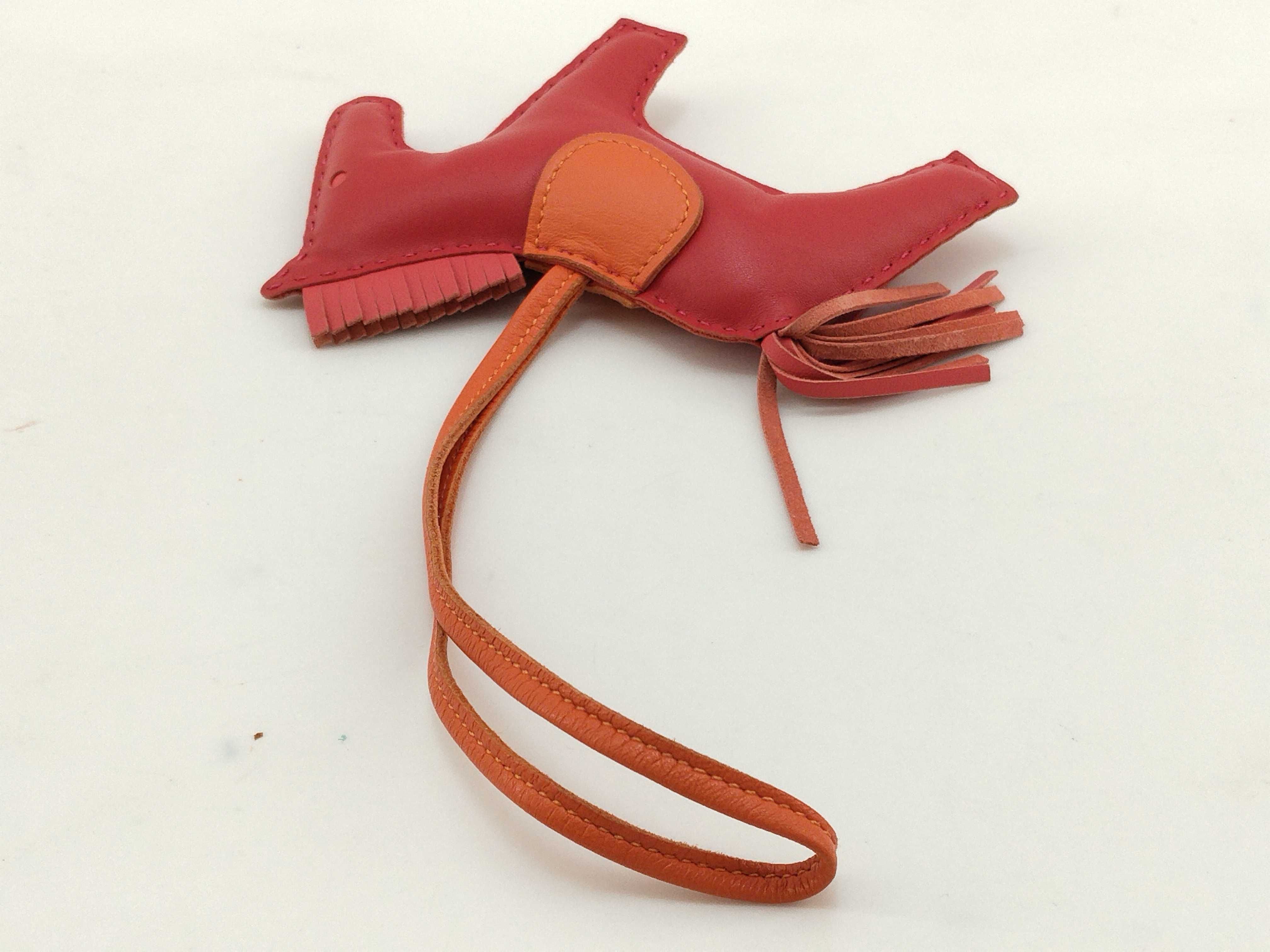 Rodeo Charm GM Bag Charm Leather Red Brown Camel Charm — view 4