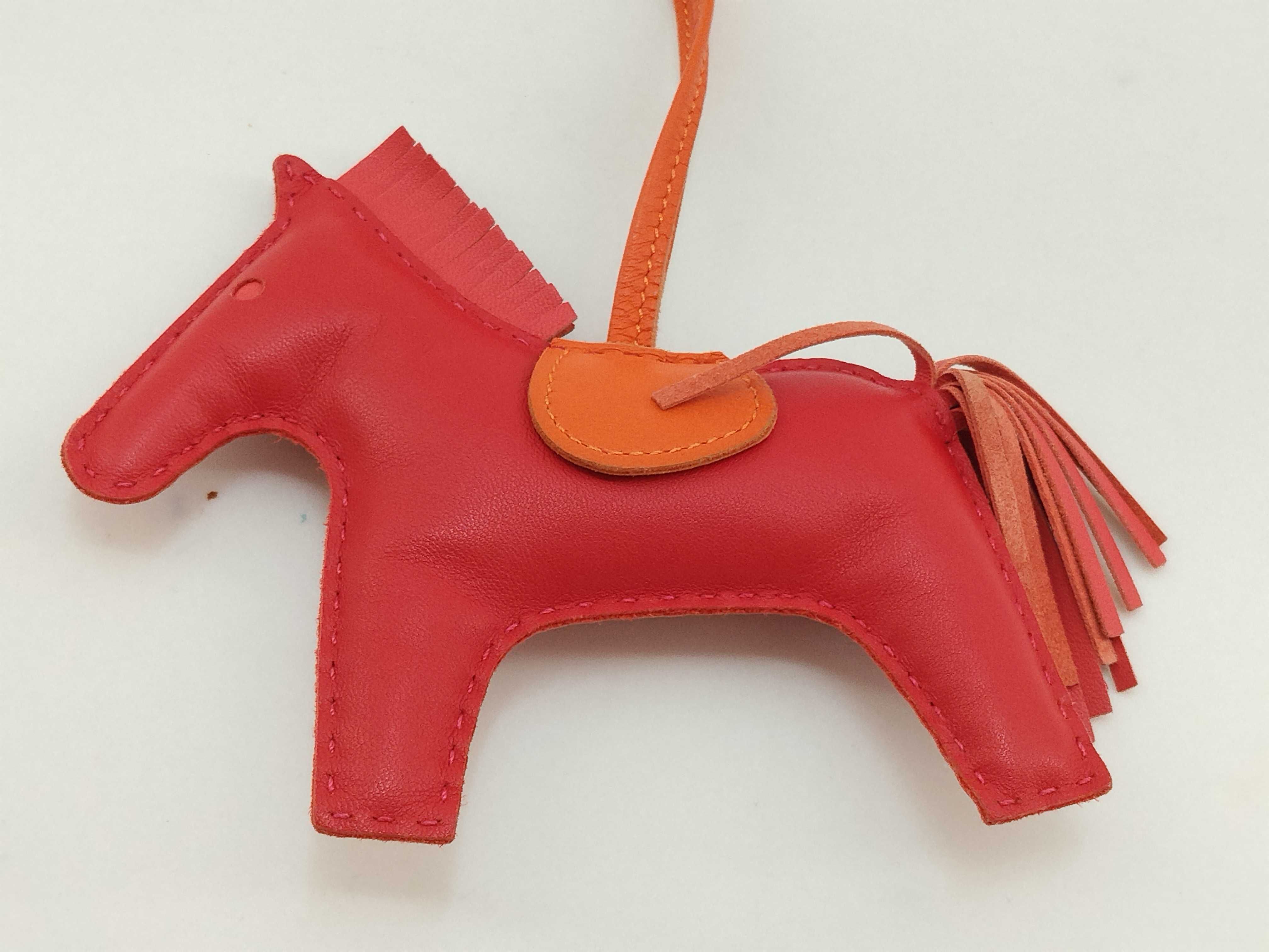 Rodeo Charm GM Bag Charm Leather Red Brown Camel Charm — view 6