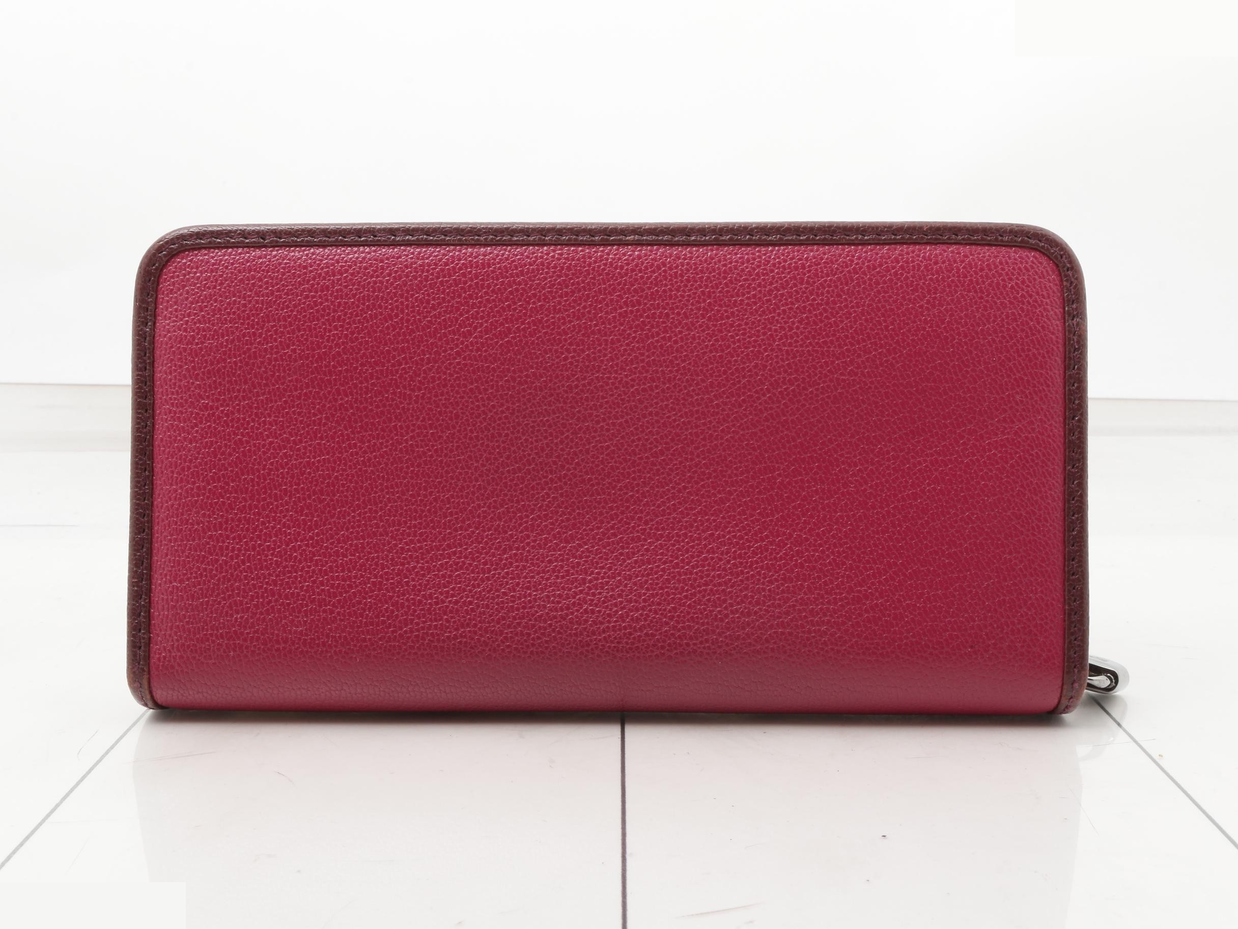 Anagram Long Wallet, Around Zip, Pink, 101304 — view 2