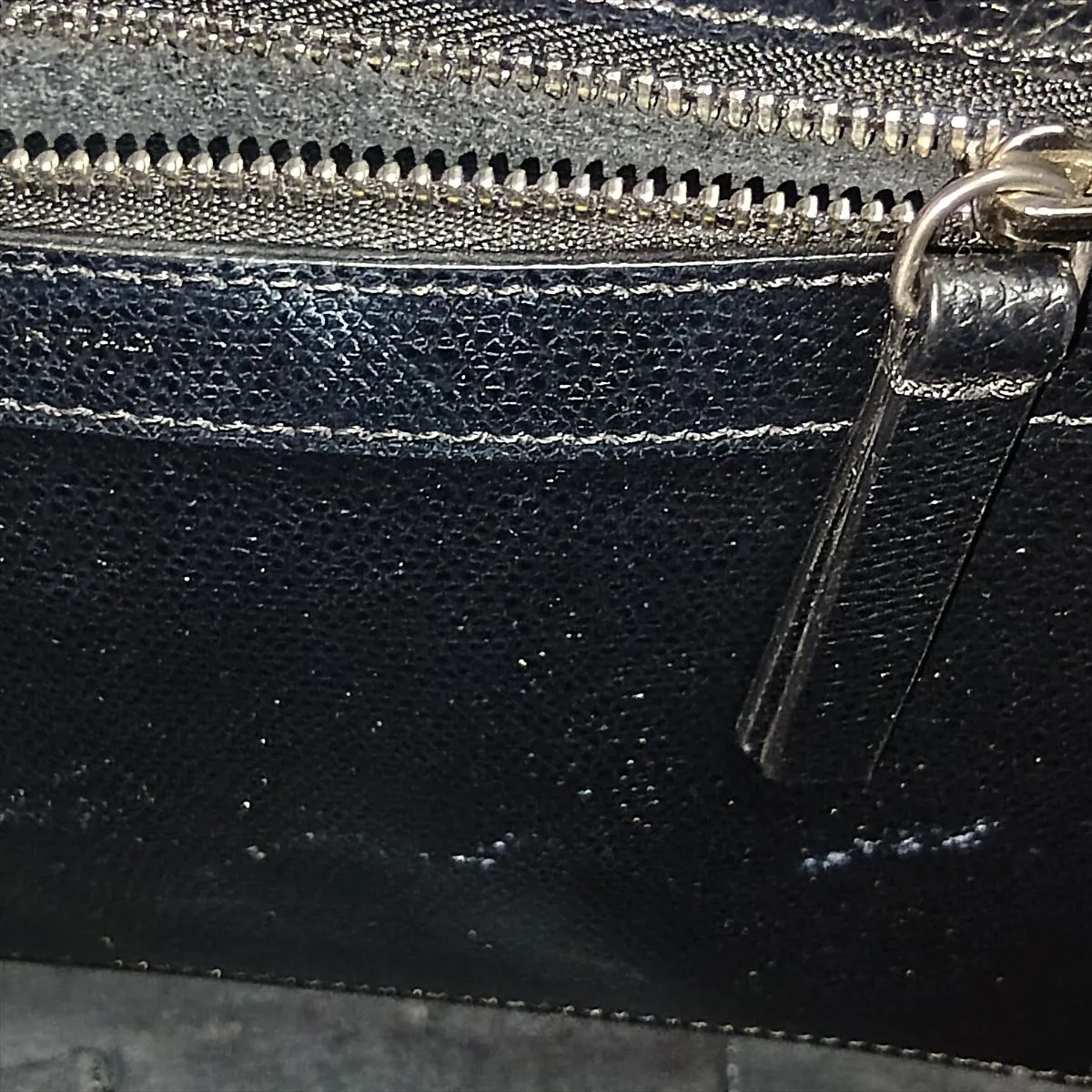 Vertical Cabas Small Leather 2-Way Tote Bag, Black — view 12