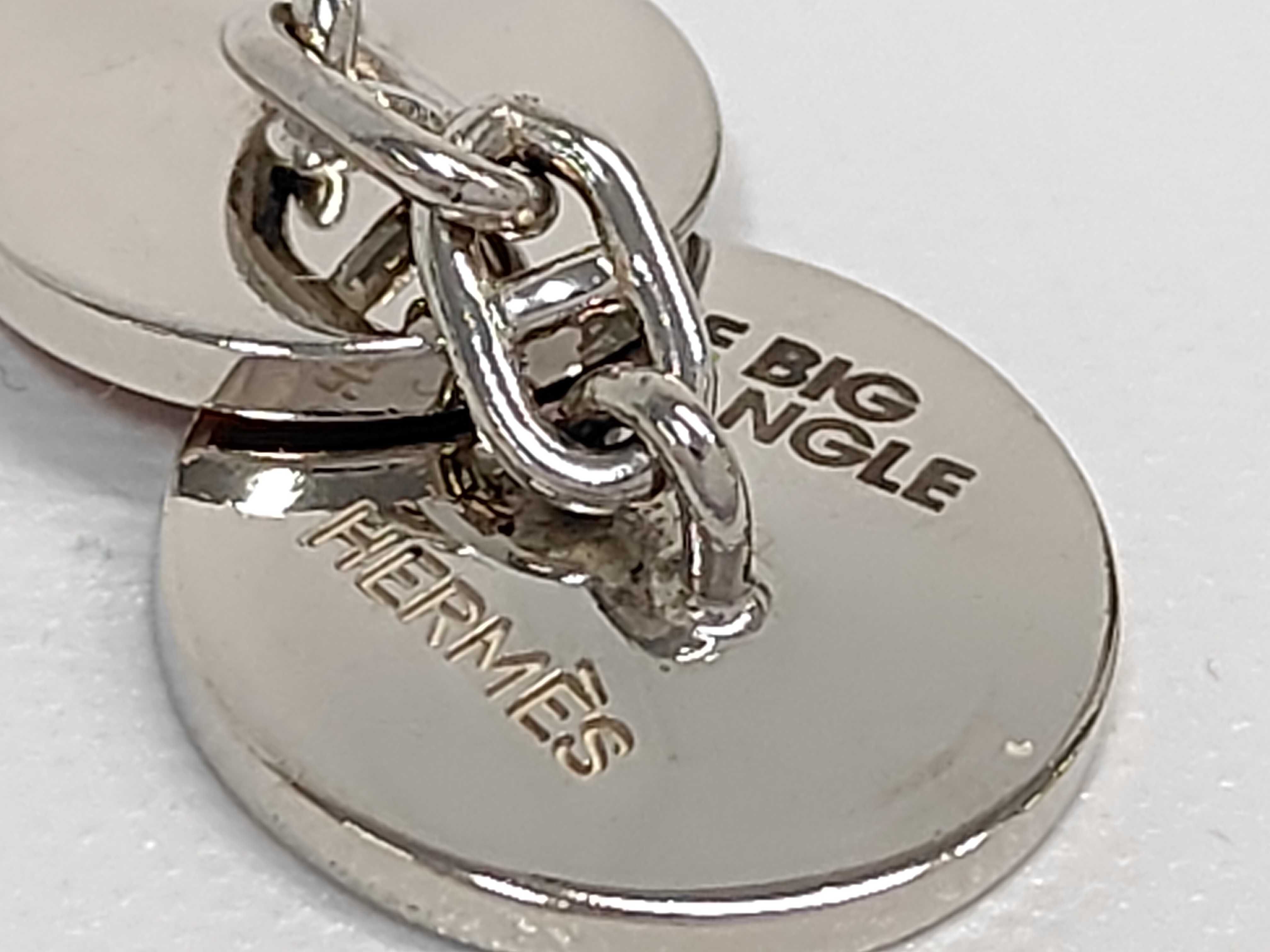 Cufflinks, Orange with Silver Hardware, Hermes Tie Clip & Cufflinks — view 5