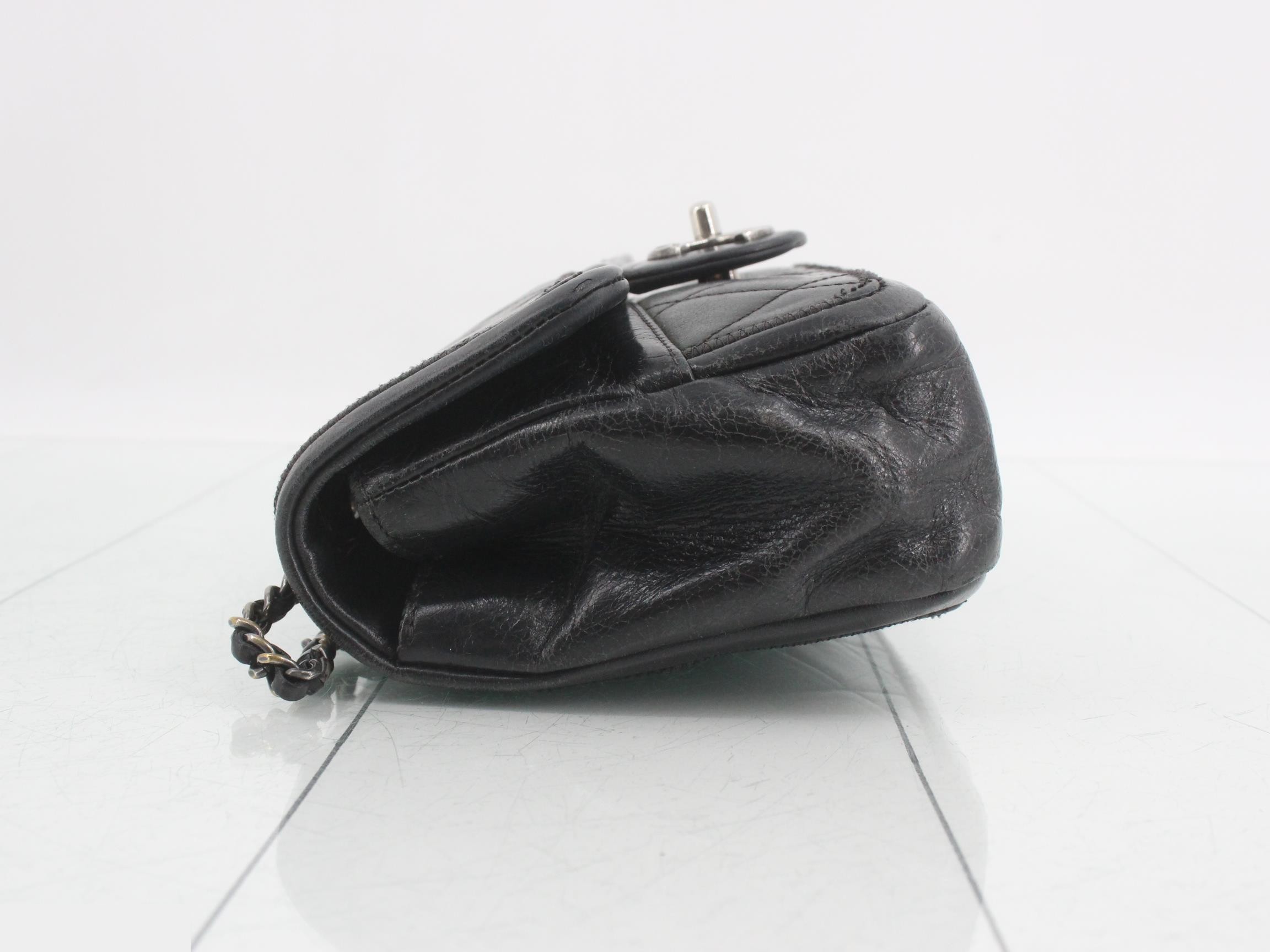 Leather Turnlock Double Chain Shoulder Bag — view 4
