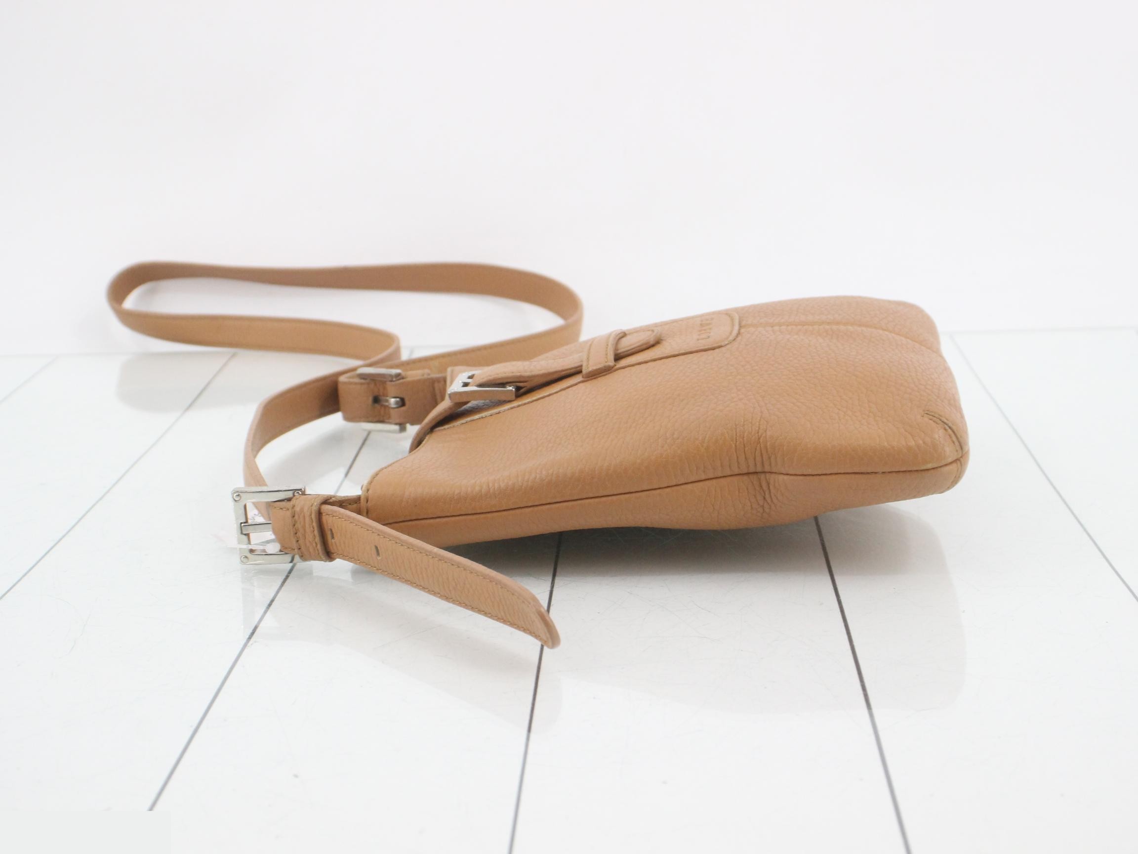 Leather shoulder bag, brown — view 4